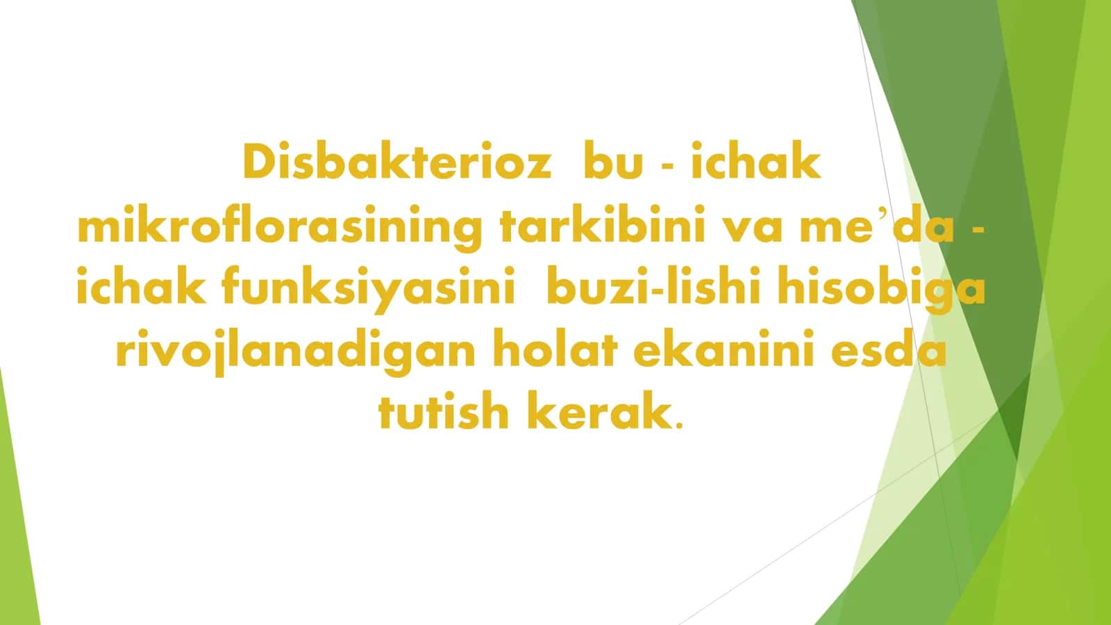 Mikrobiologiya fani Disbakterioz Mavzusi 2