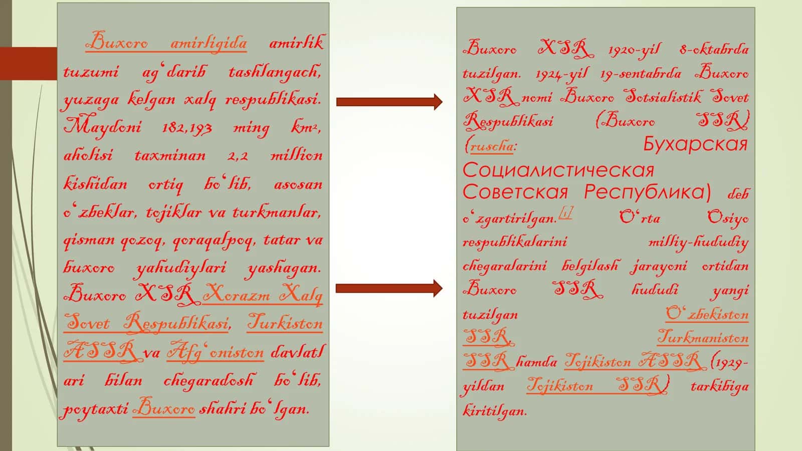 Buxoro Xalq Sovet RespuЫikasining 1921-1924 yillardagi ijtimoiy-iqtisodiy va siyosiy jarayonlarning xususiyatlari. 2