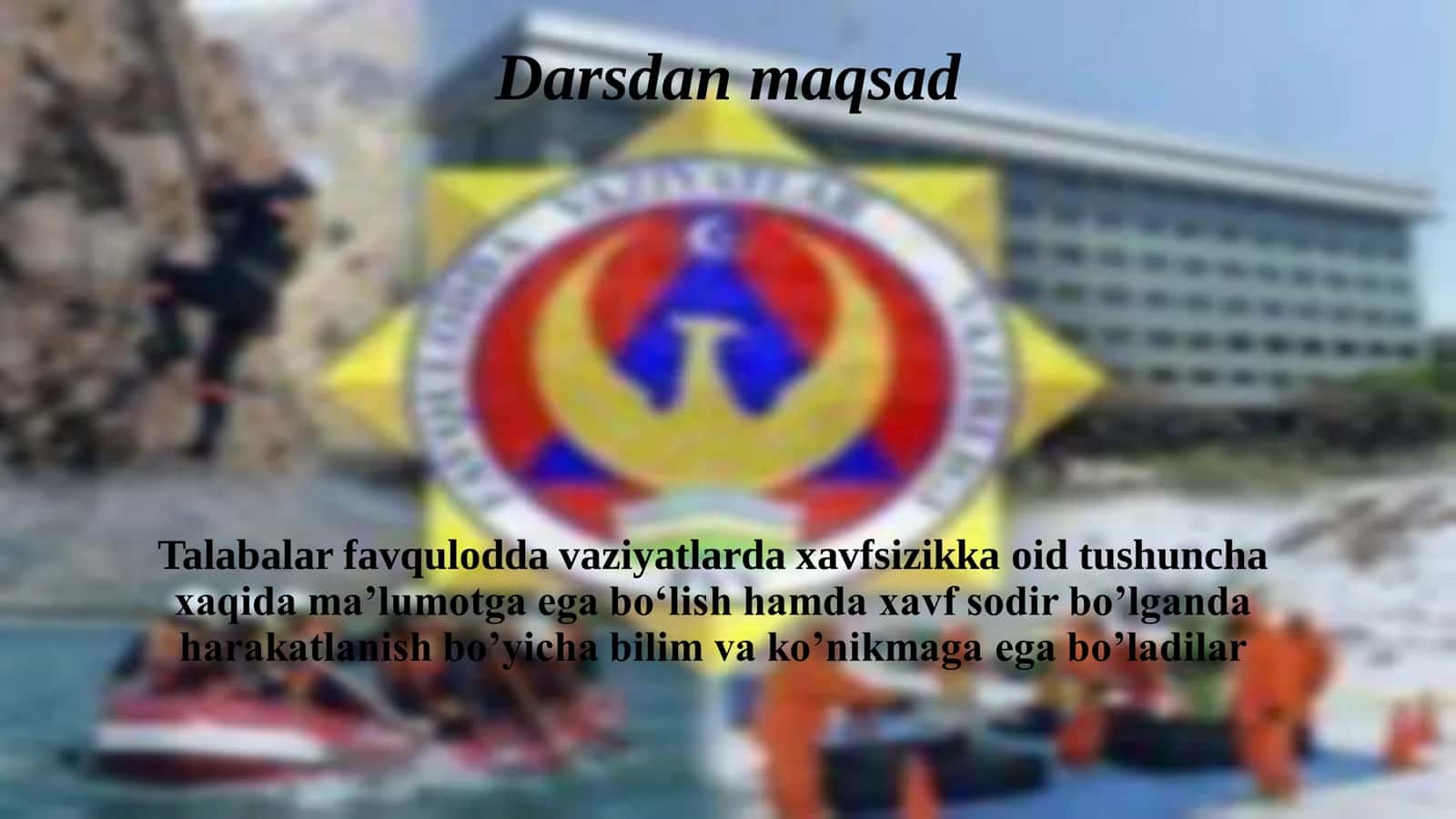 Favqulodda vaziyatlarda harakat qilish 2