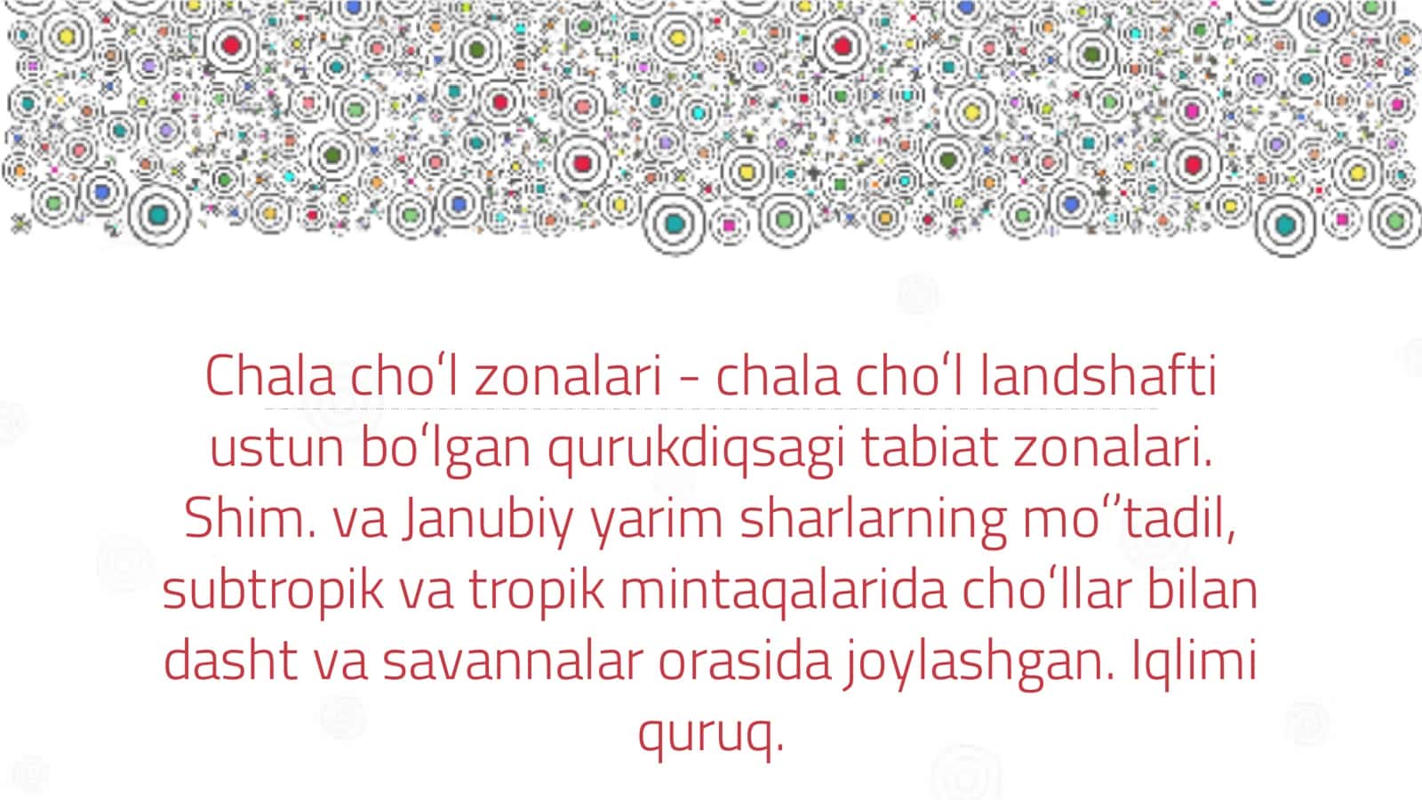 Subtropik chala chõl va chõl 2