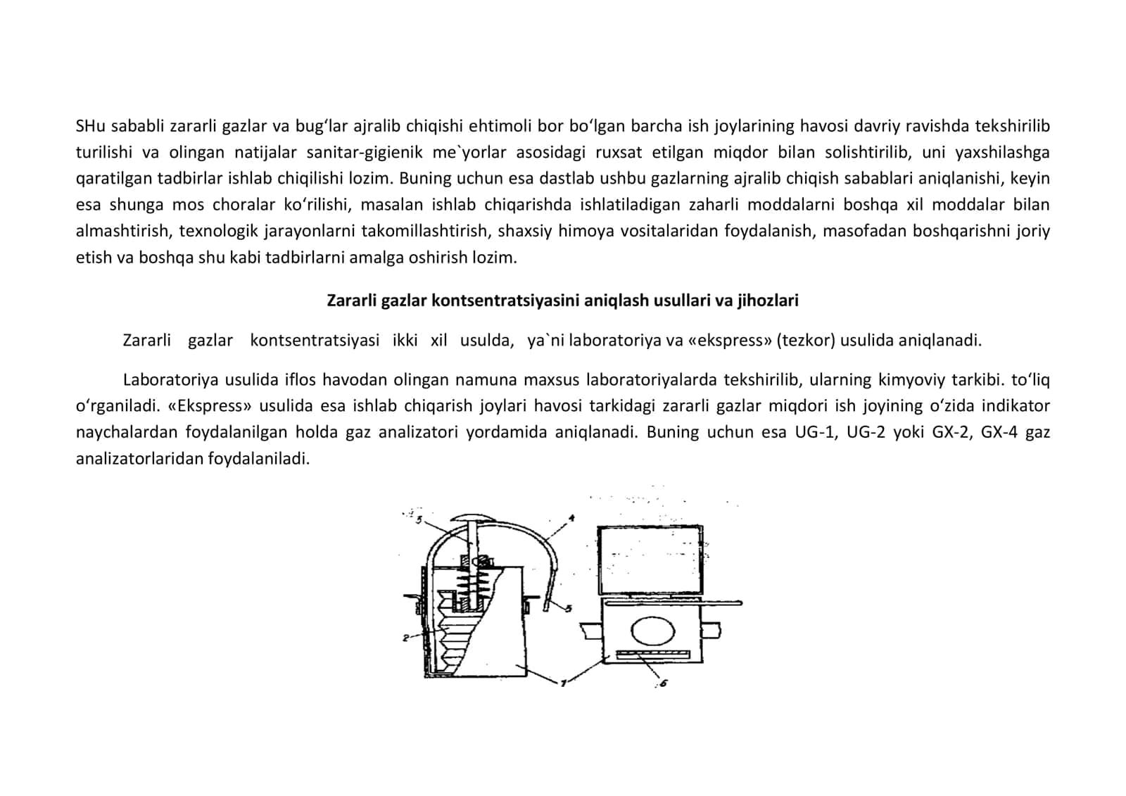 Zaharli moddalarning kontsentratsiyasini aniqlash 2