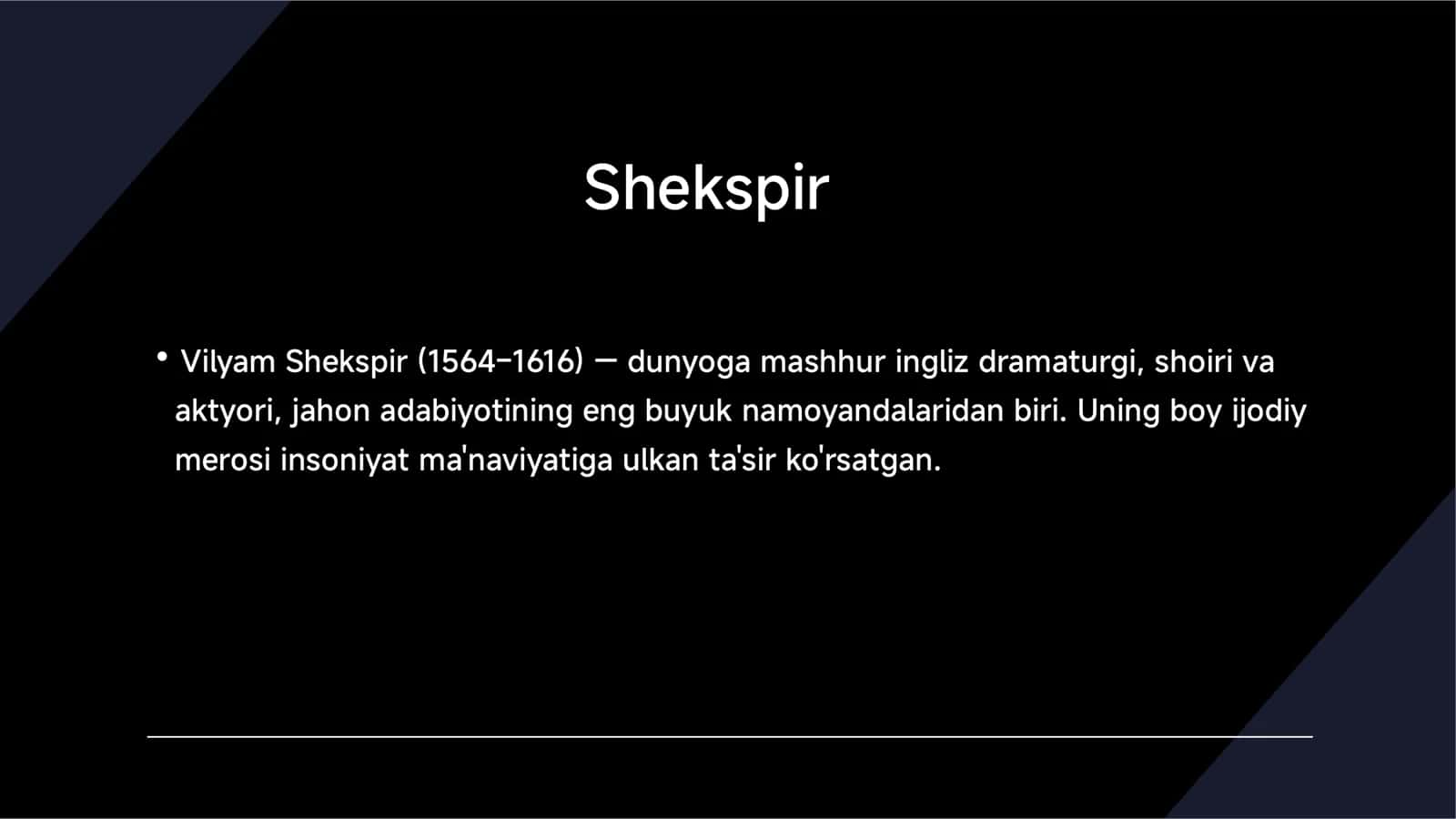SHEKSPIR VA PETRARKA HAYOTI 2
