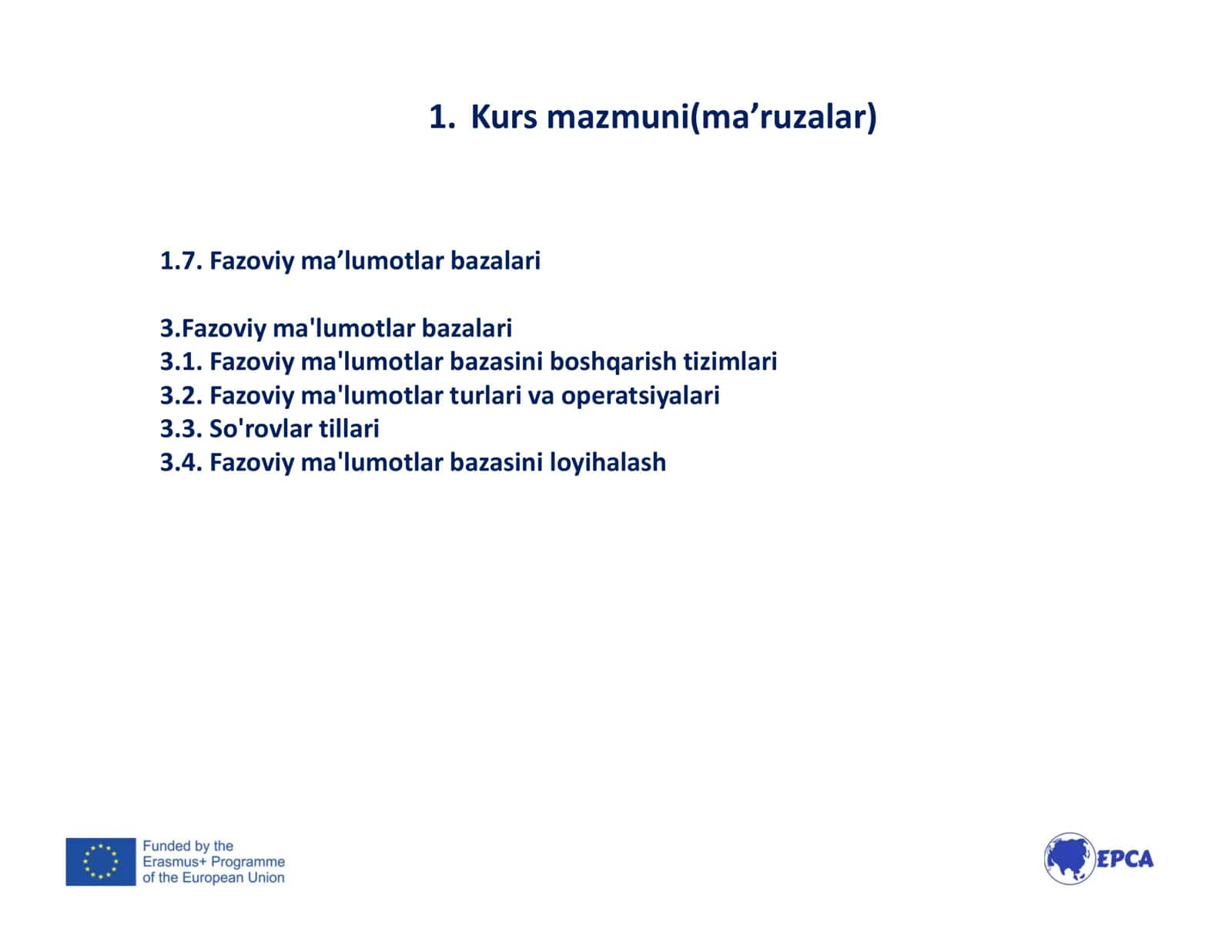 Fazoviy ma'lumotlar bazalari 2