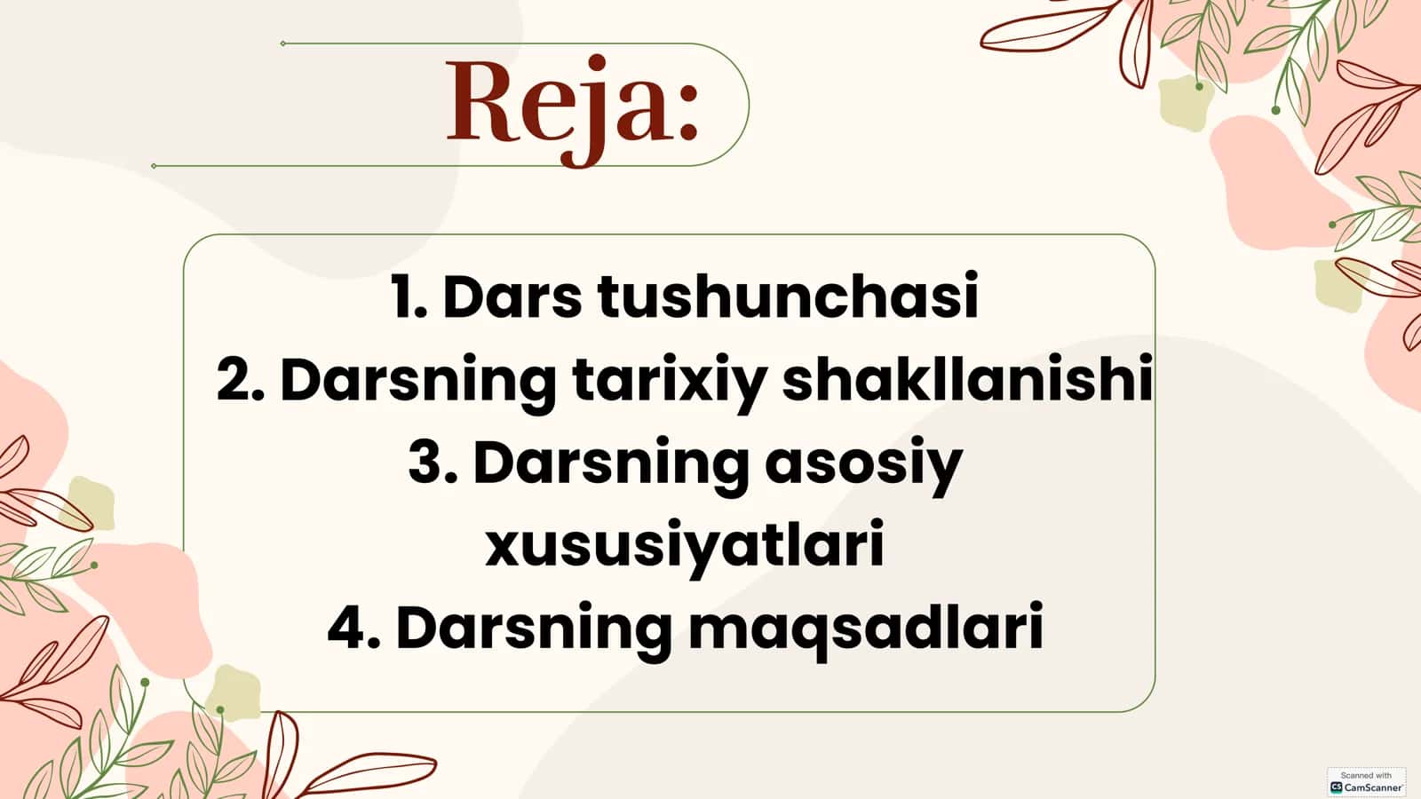 DARS – TA’LIMNING ASOSIY SHAKLI SIFATIDA 2