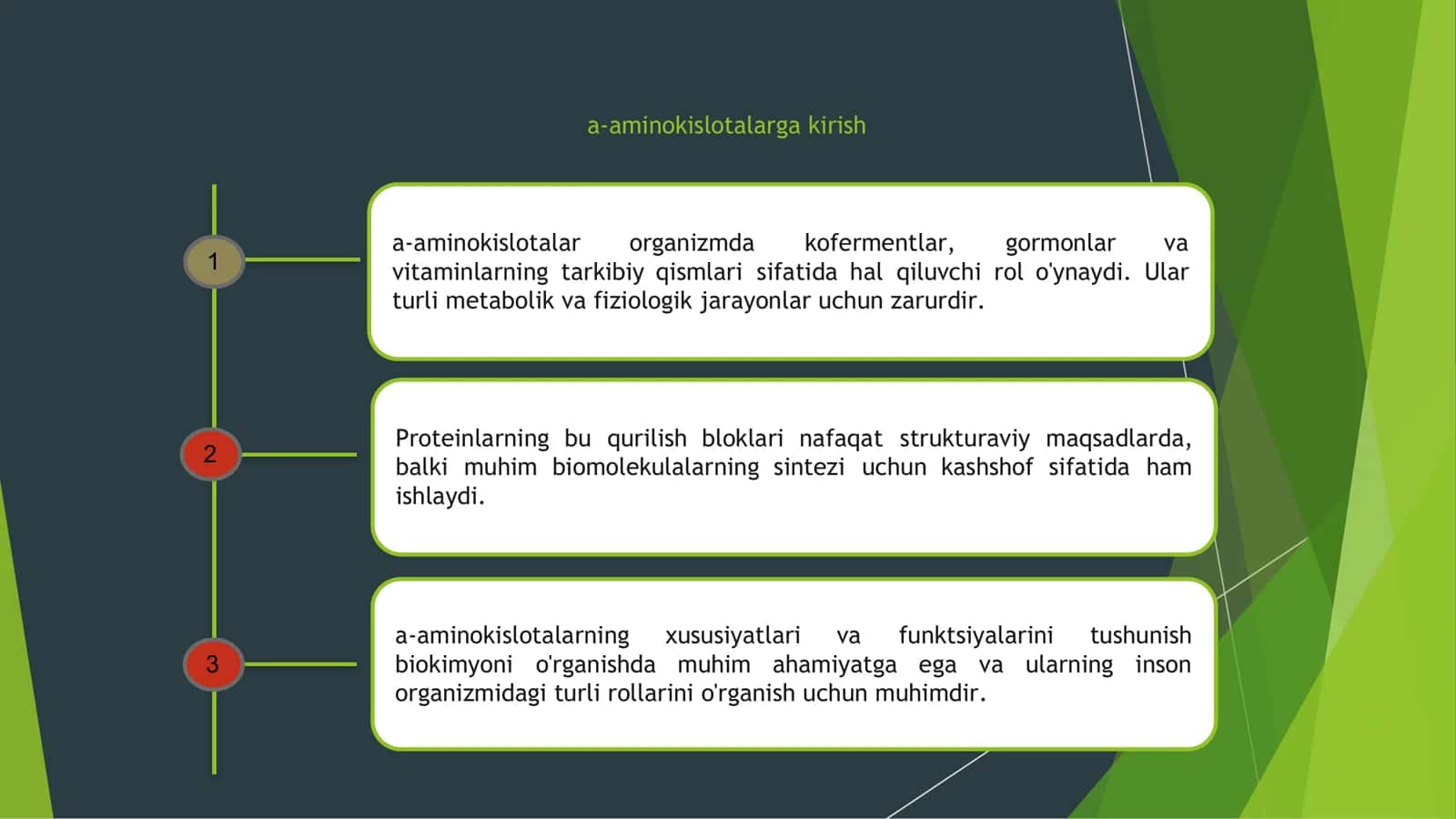α-Aminokislotalar – kofermentlar, gormonlar va vitaminlarning tarkibiy qismi sifatida 2