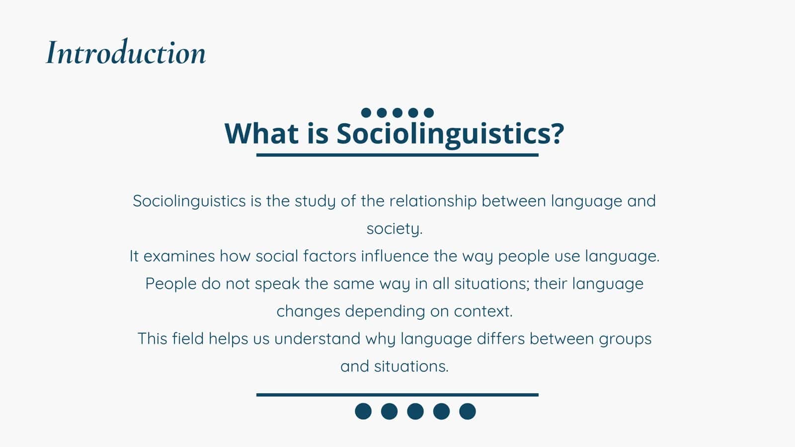 sociolinguistics 2