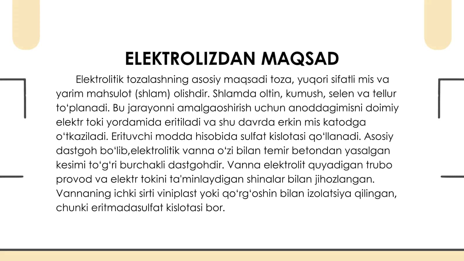 Elektroliz jarayoni (Electrolysis Process) 2