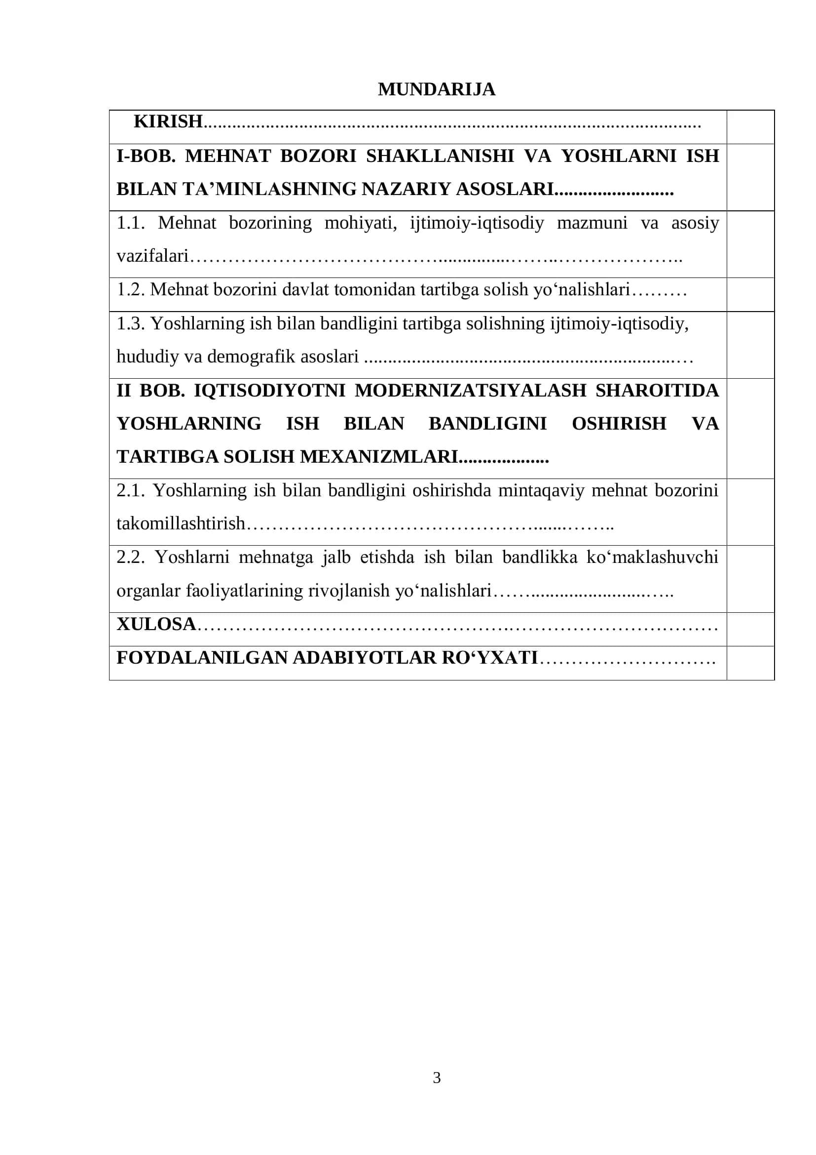 Mehnat bozori shakllanishi va yoshlarni ish bilan ta’minlash 2