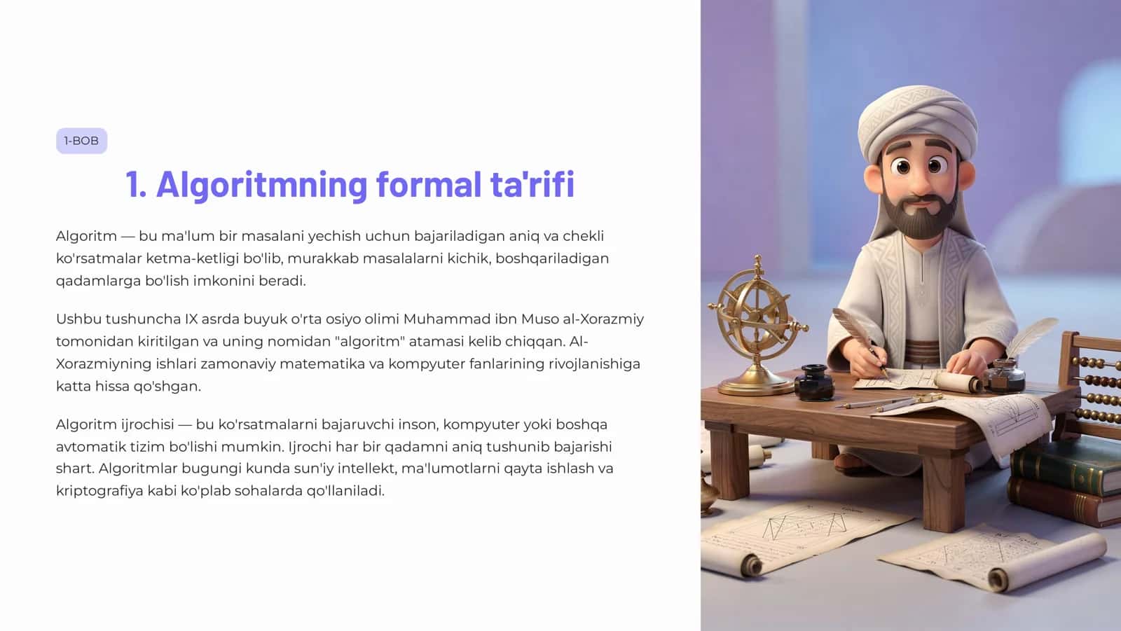 Algoritm tushunchasi 2