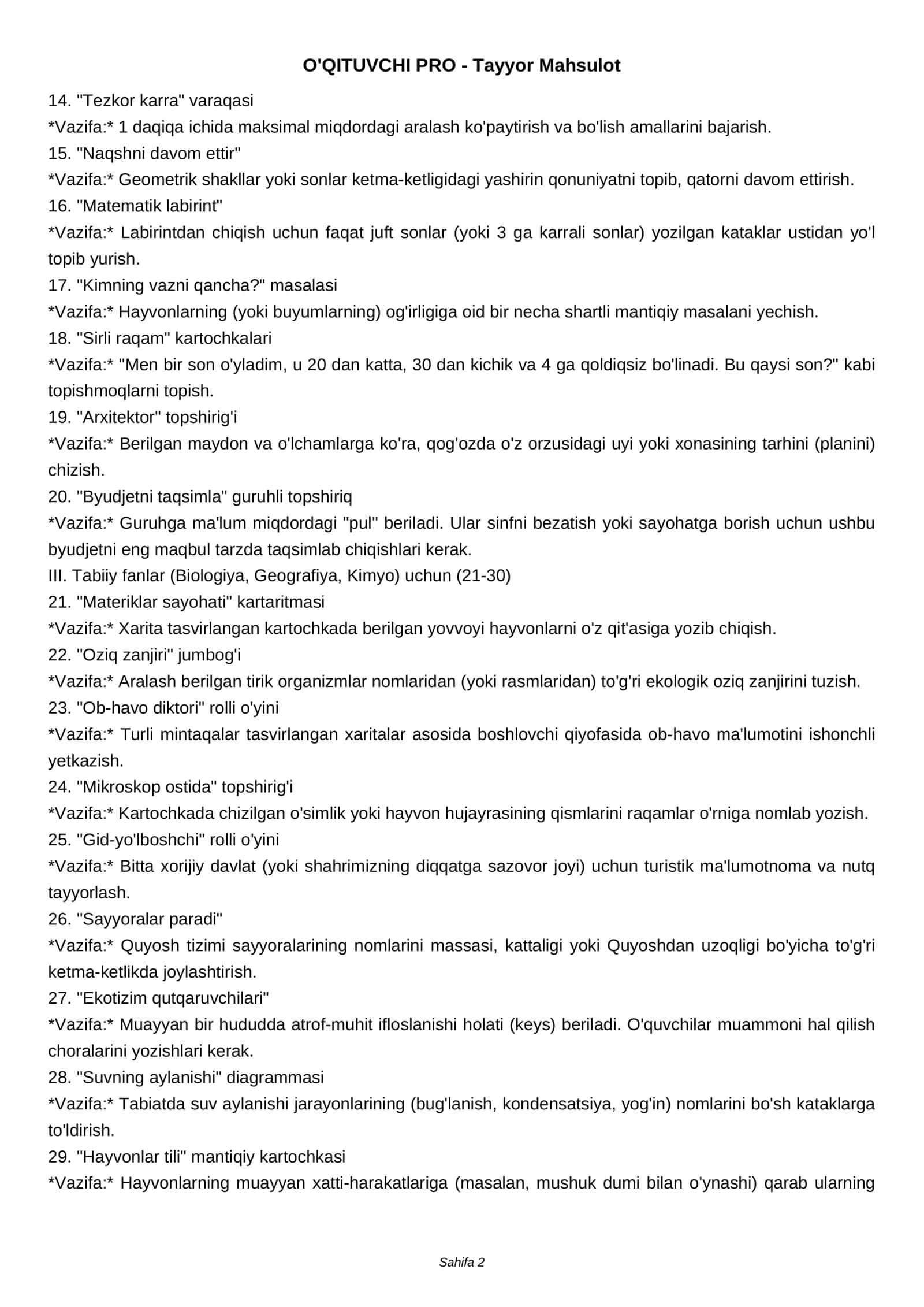 O'QITUVCHI PRO - Tayyor Mahsulot 2