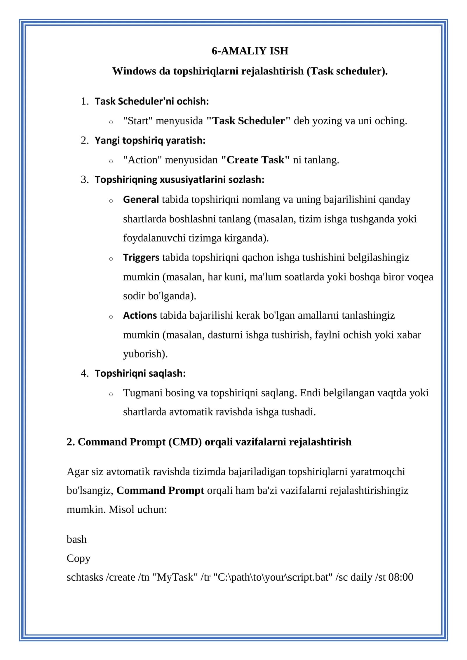 OPERATSION TIZIMLAR 2