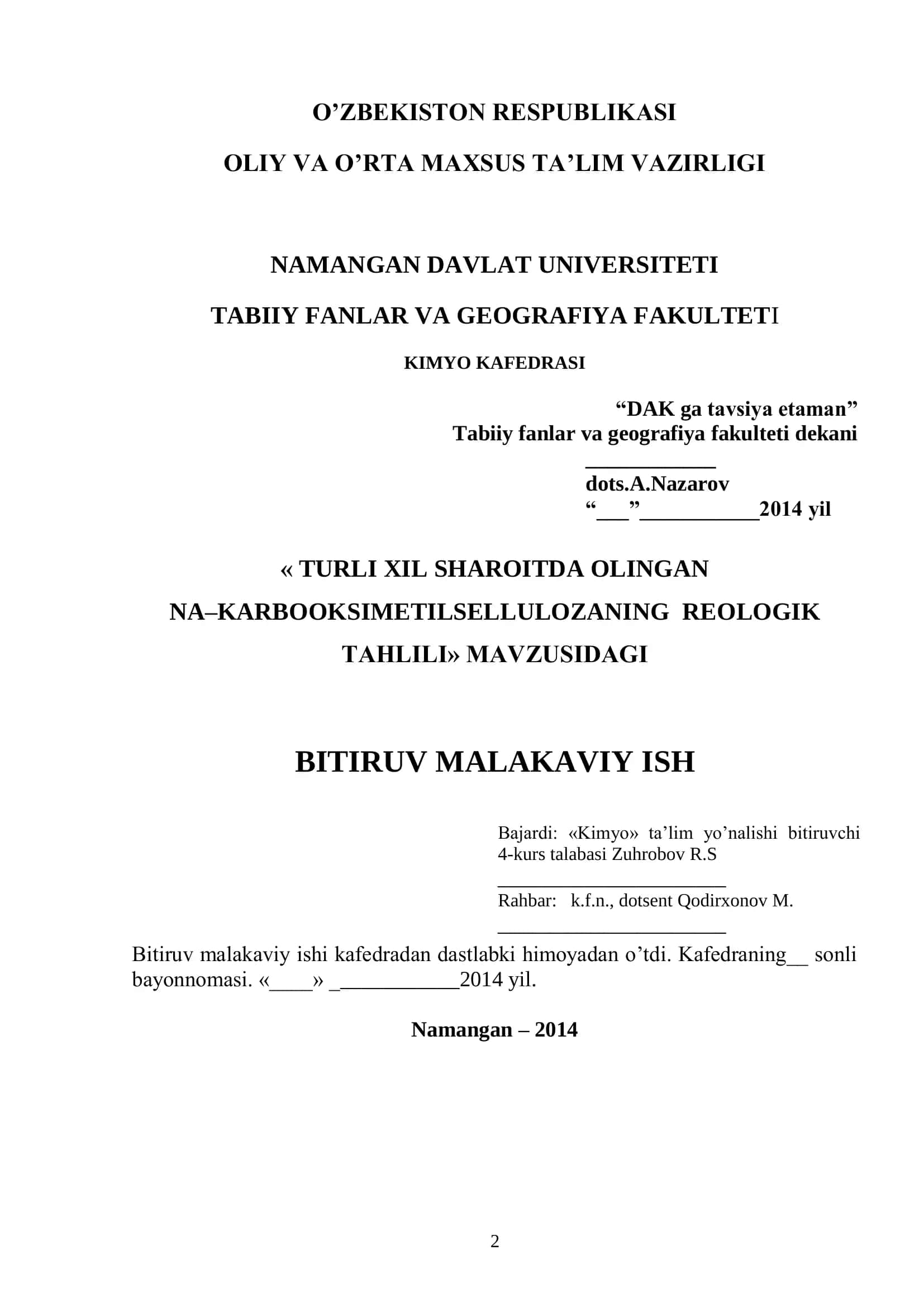 TURLI XIL SHAROITDA OLINGAN NA–KARBOOKSIMETILSELLULOZANING REOLOGIK TAHLILI 2