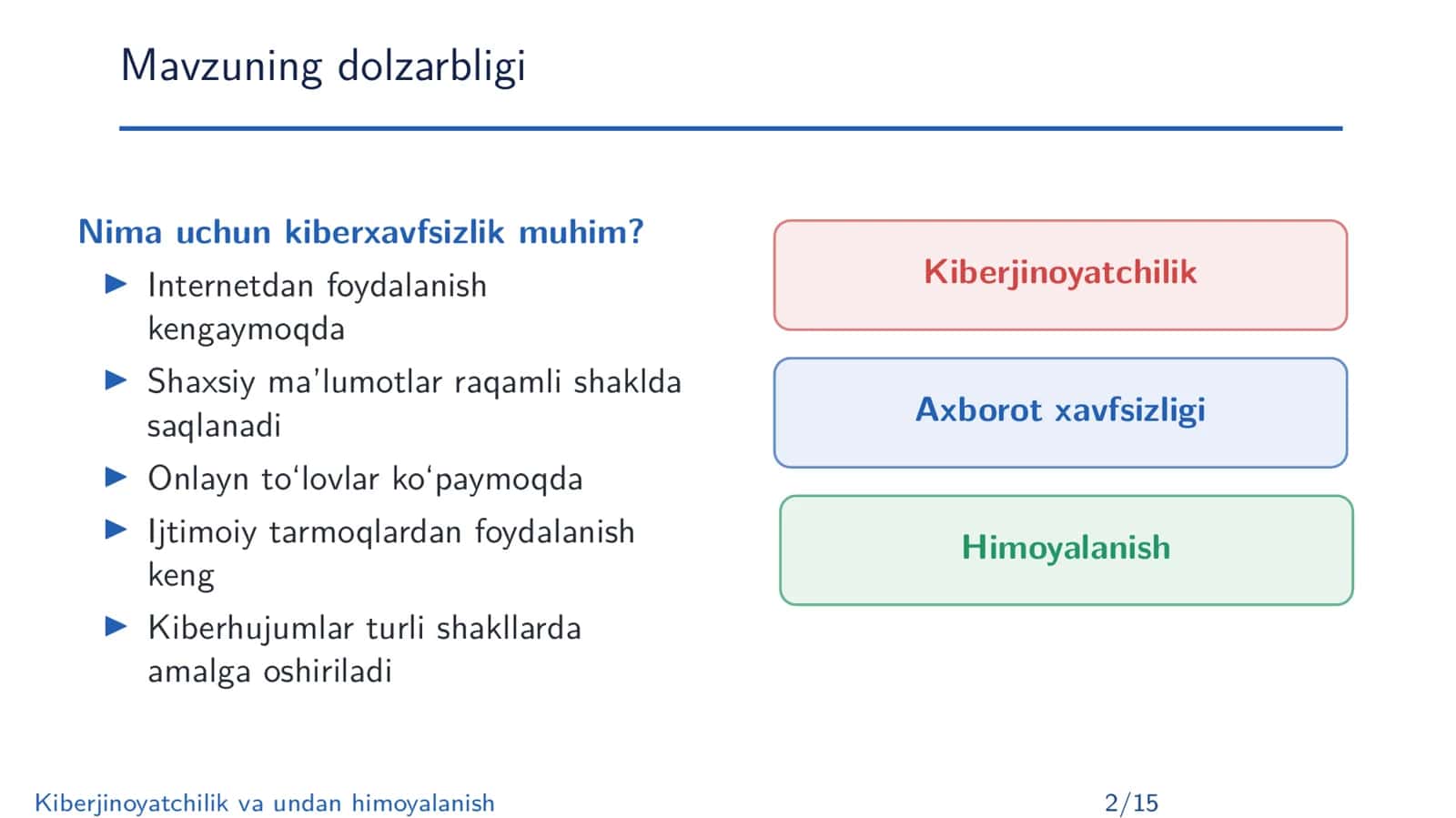 Kiberjinoyatchilik va undan himoyalanish 2