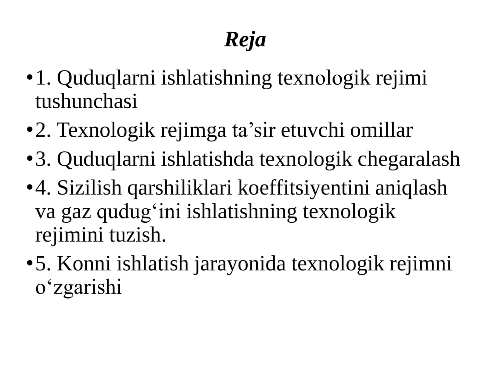 Quduqlarning ishlashini texnologik rejimini belgilash 2