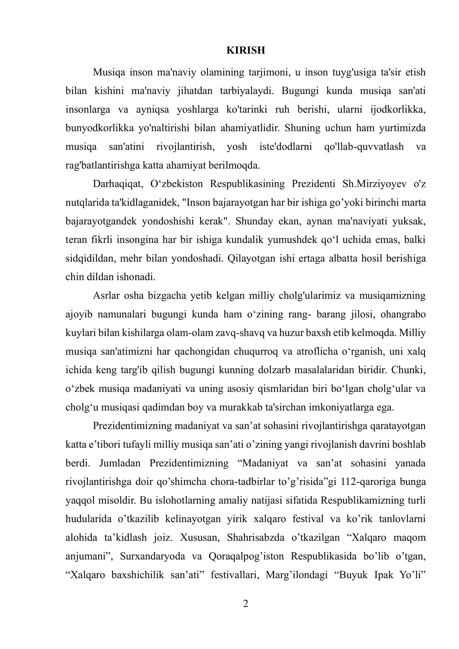 Cholg'u ijrochiligida sozanda mahorati 2