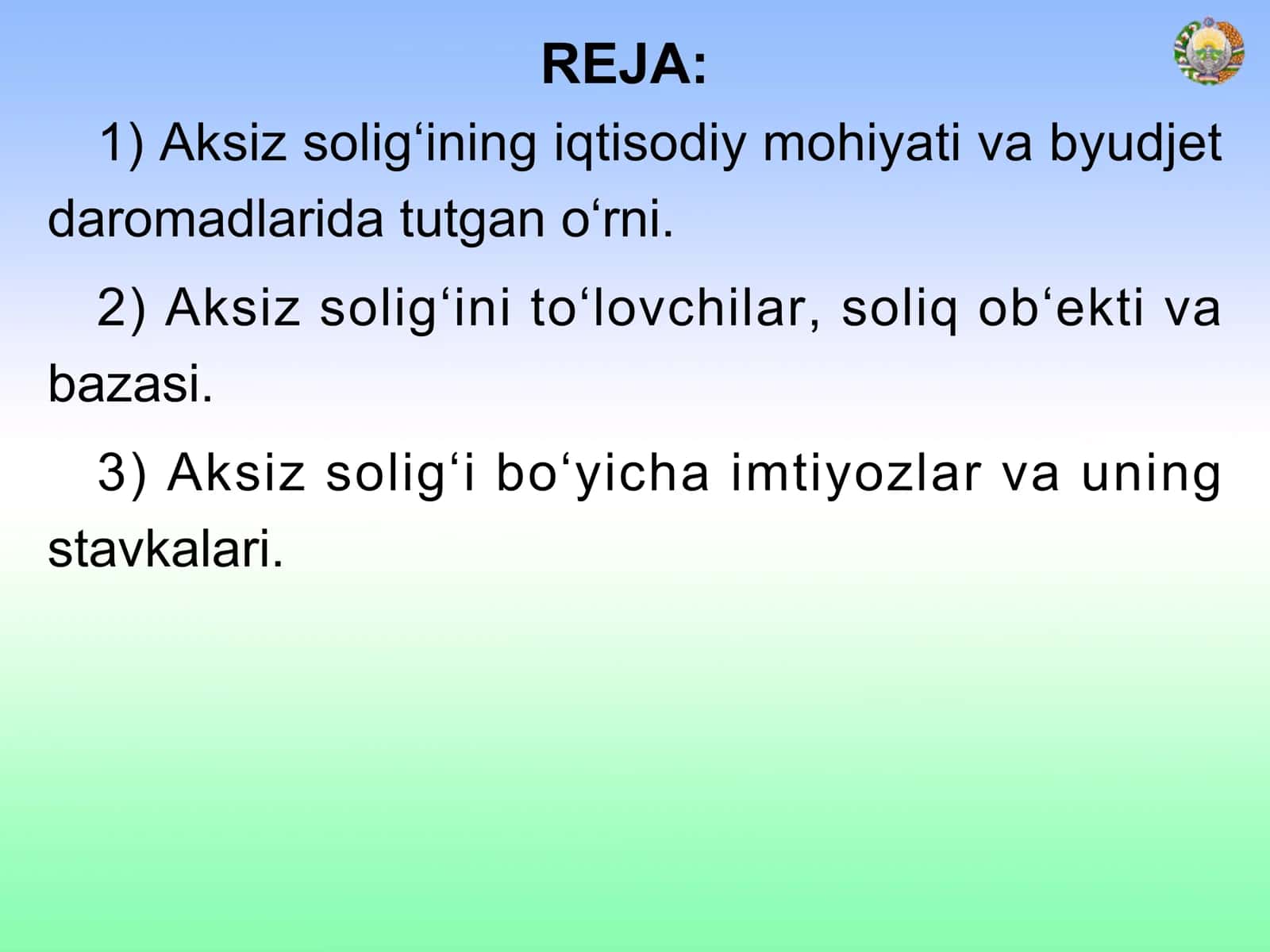 Aksiz solig'i 2