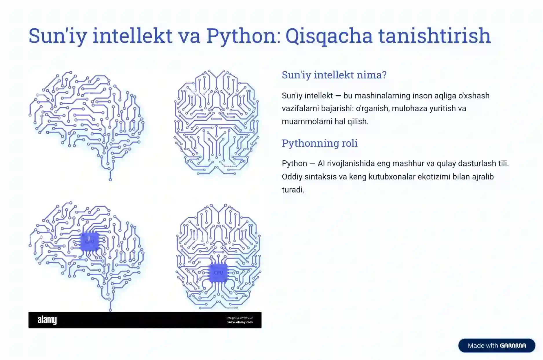 Pythonning sun’iy intellekt texnologiyalaridagi o‘rni. 2