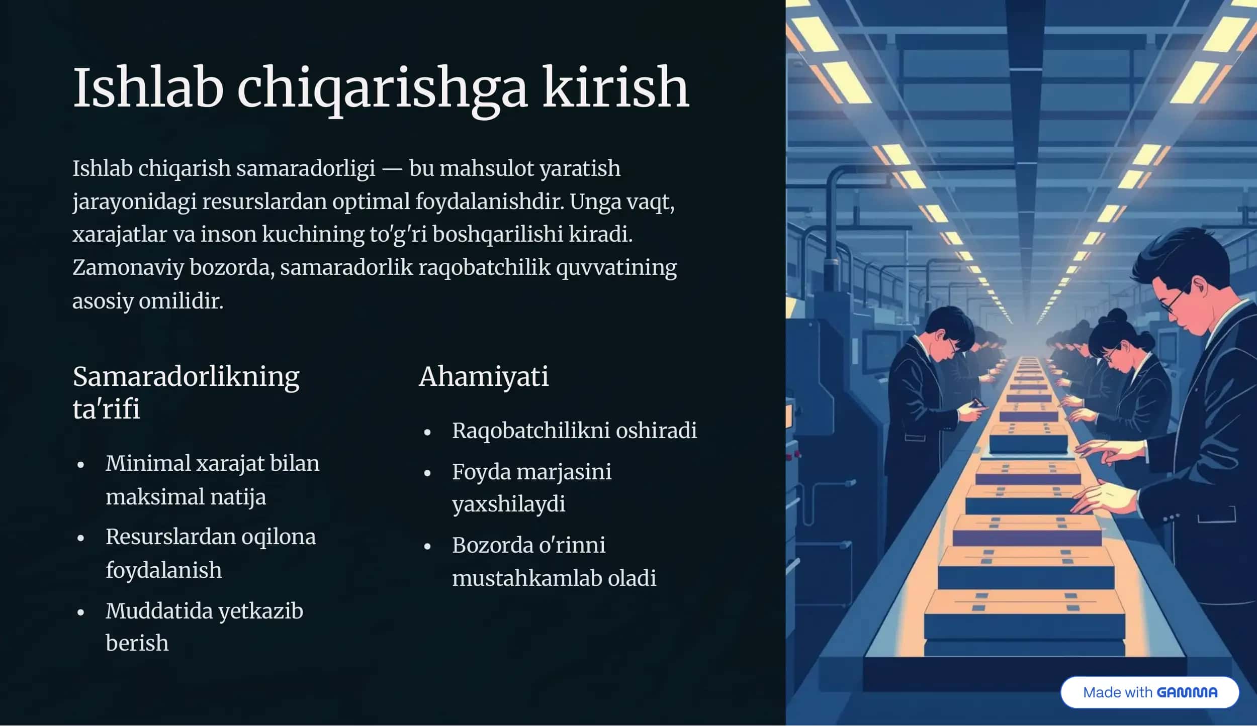 Ishlab chiqarish samaradorligi 2