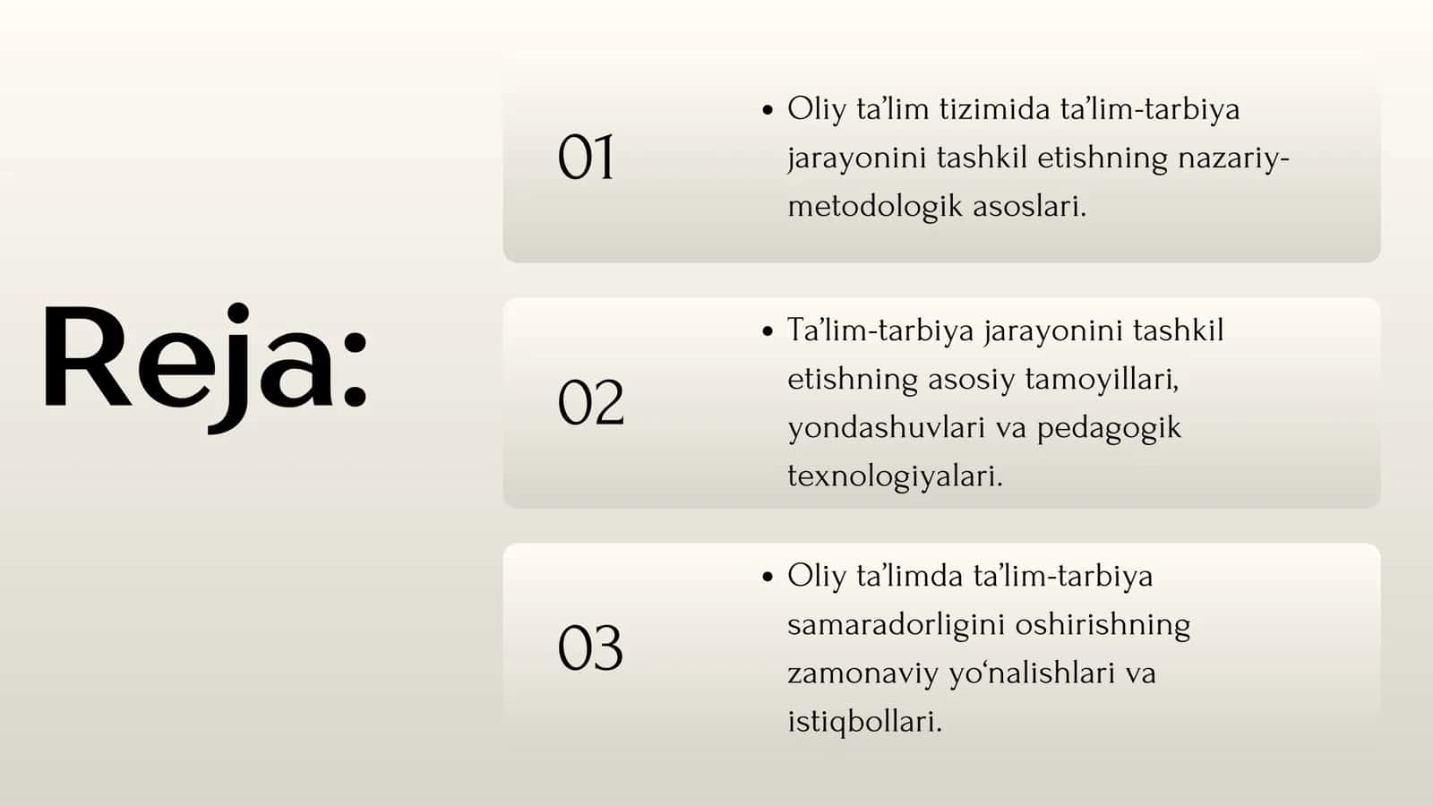 Oliy ta’lim tizimida ta’lim-tarbiya jarayonini tashkil etishning konseptual asoslari 2