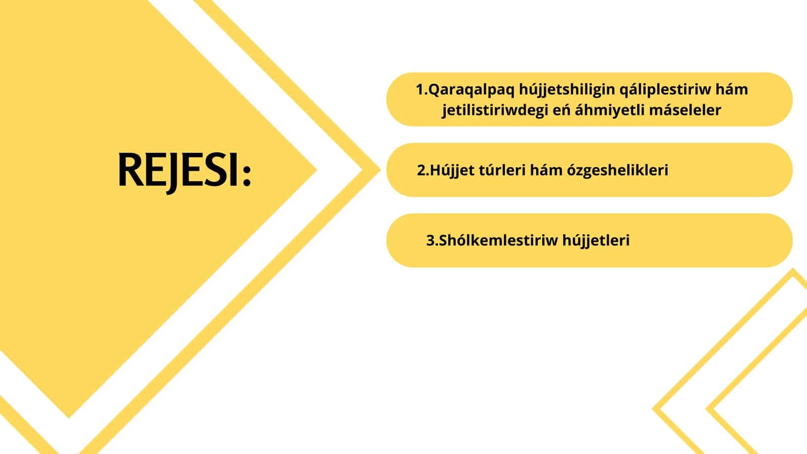QARAQALPAQ HÚJJETSHILIGIN QÁLEPLISTIRIWI HÁM JETILISTIRIWI 2