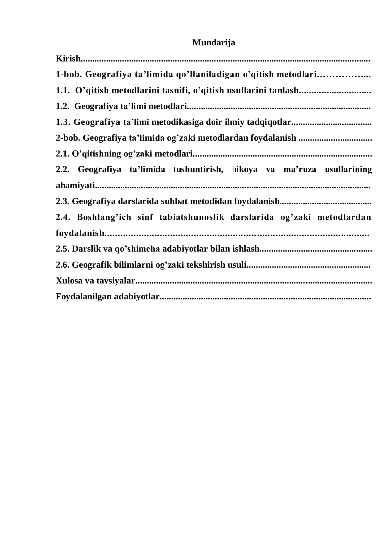 Geografiya darslarida og'zaki metodlardan foydalanish 2