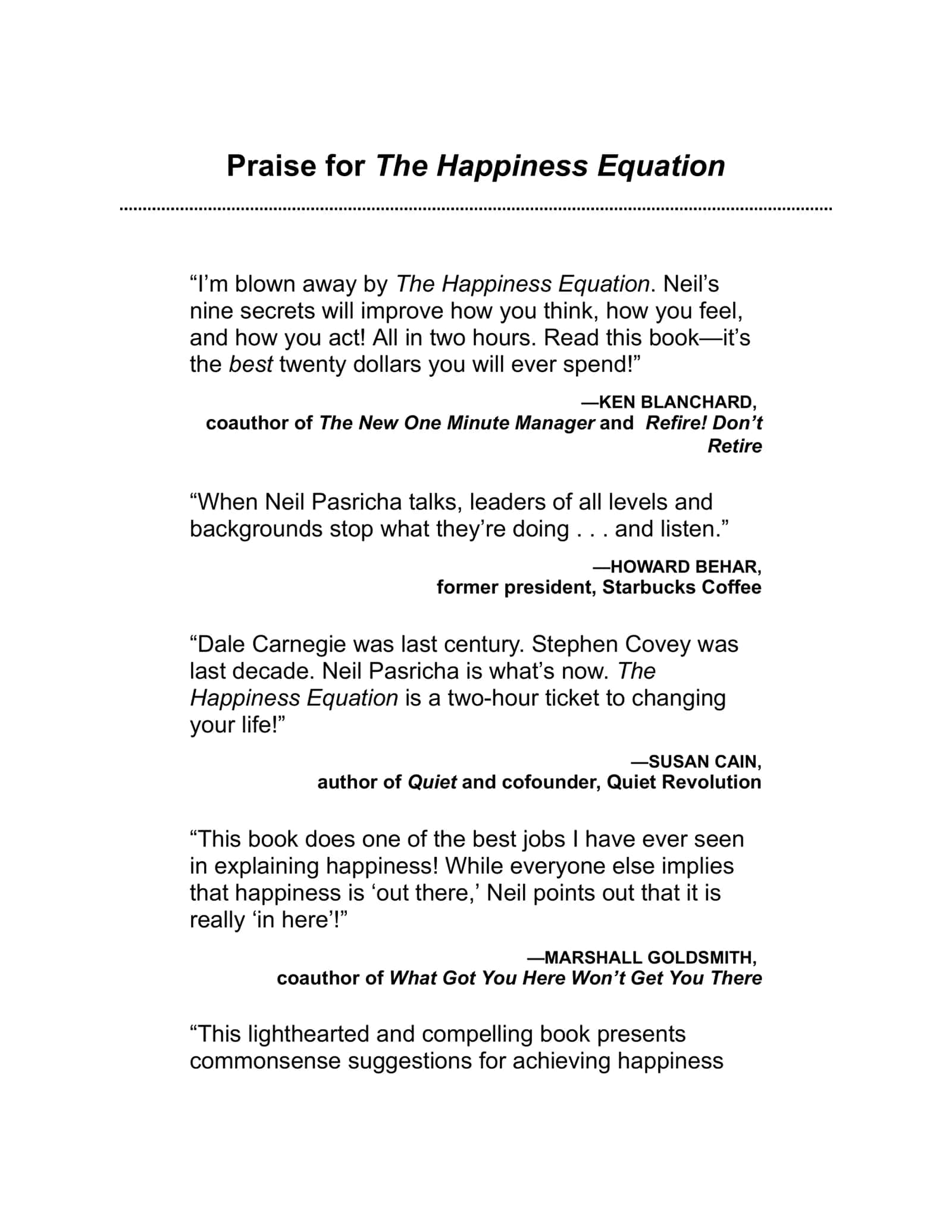 The Happiness Equation 2
