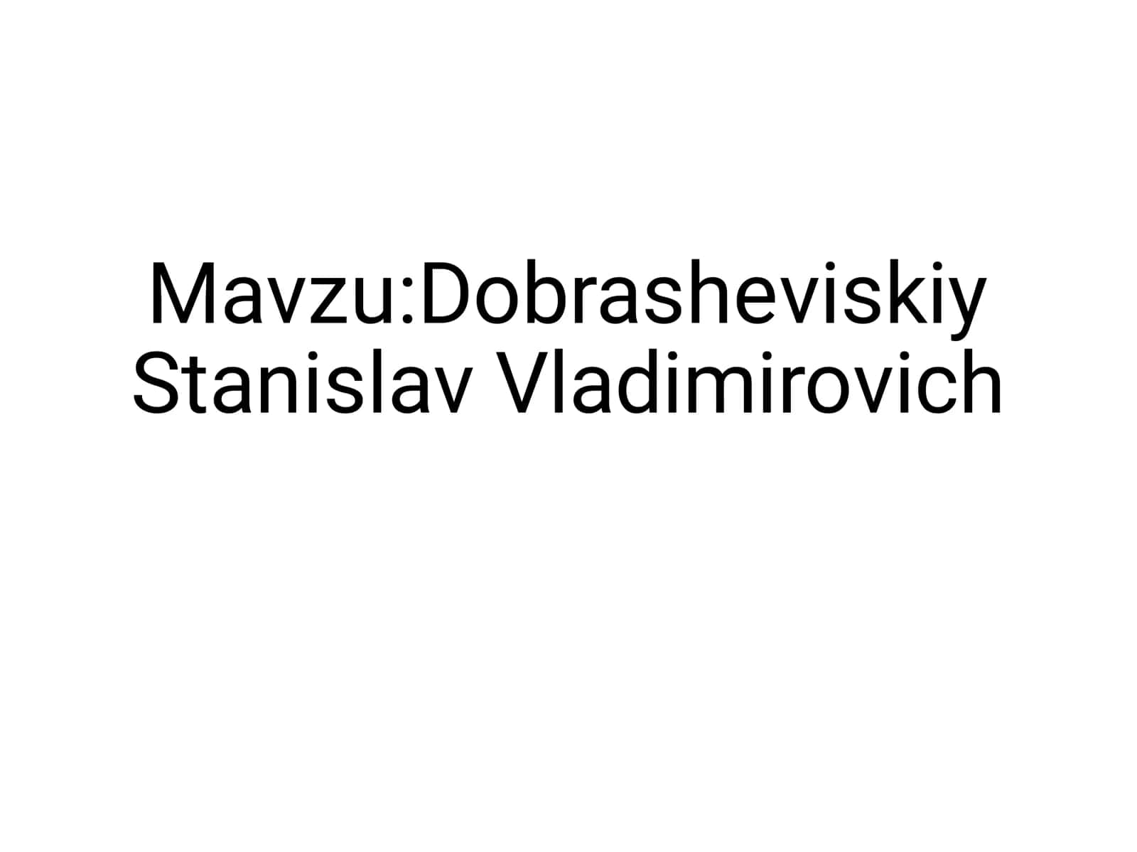Inson evalyutsiyasi va old tarixi fanidan prezentatsiyasi 2