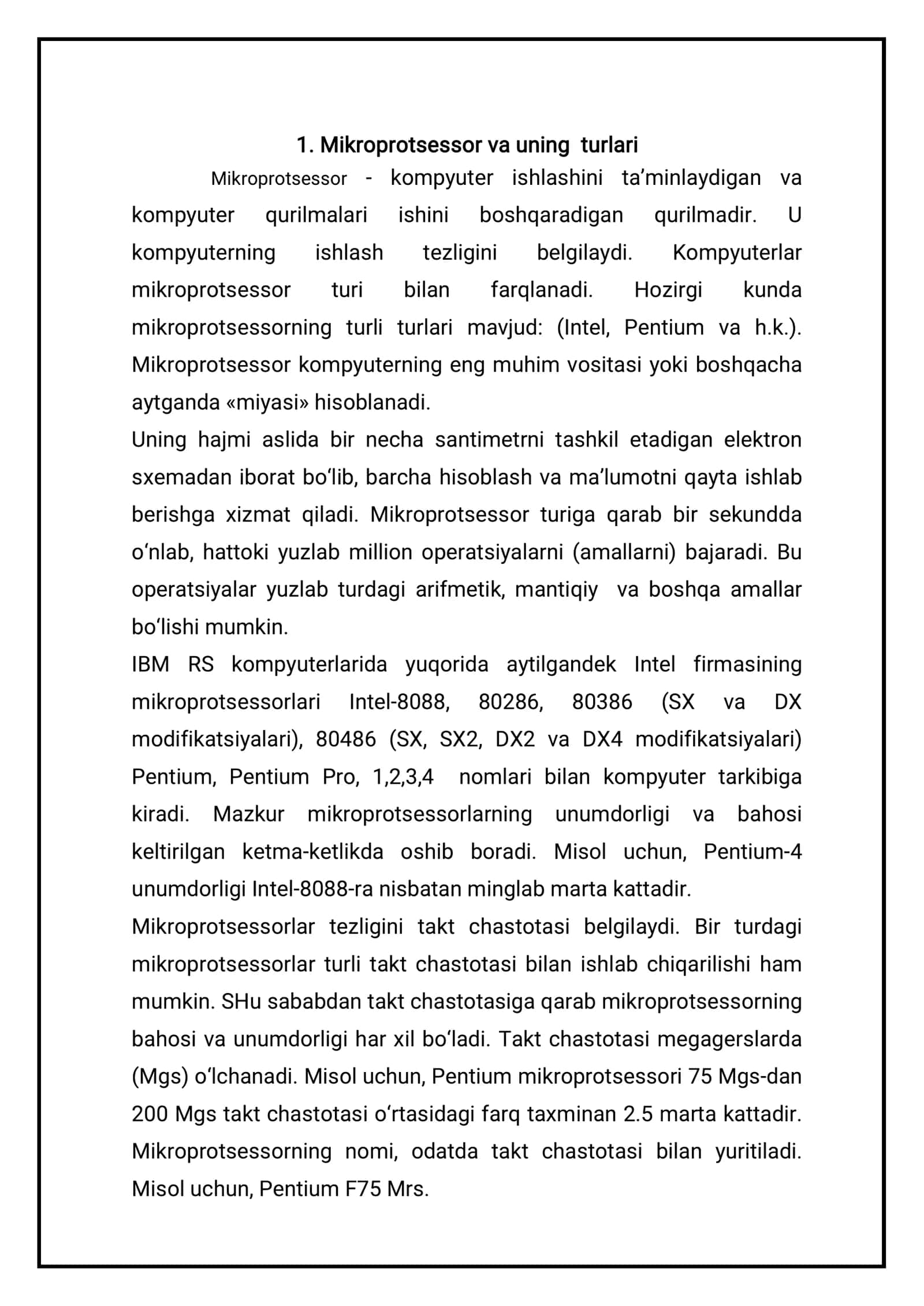 Mikroprotsessorlar (MP), ishlash prinsipi, sxemasi, qo’llanishi 3