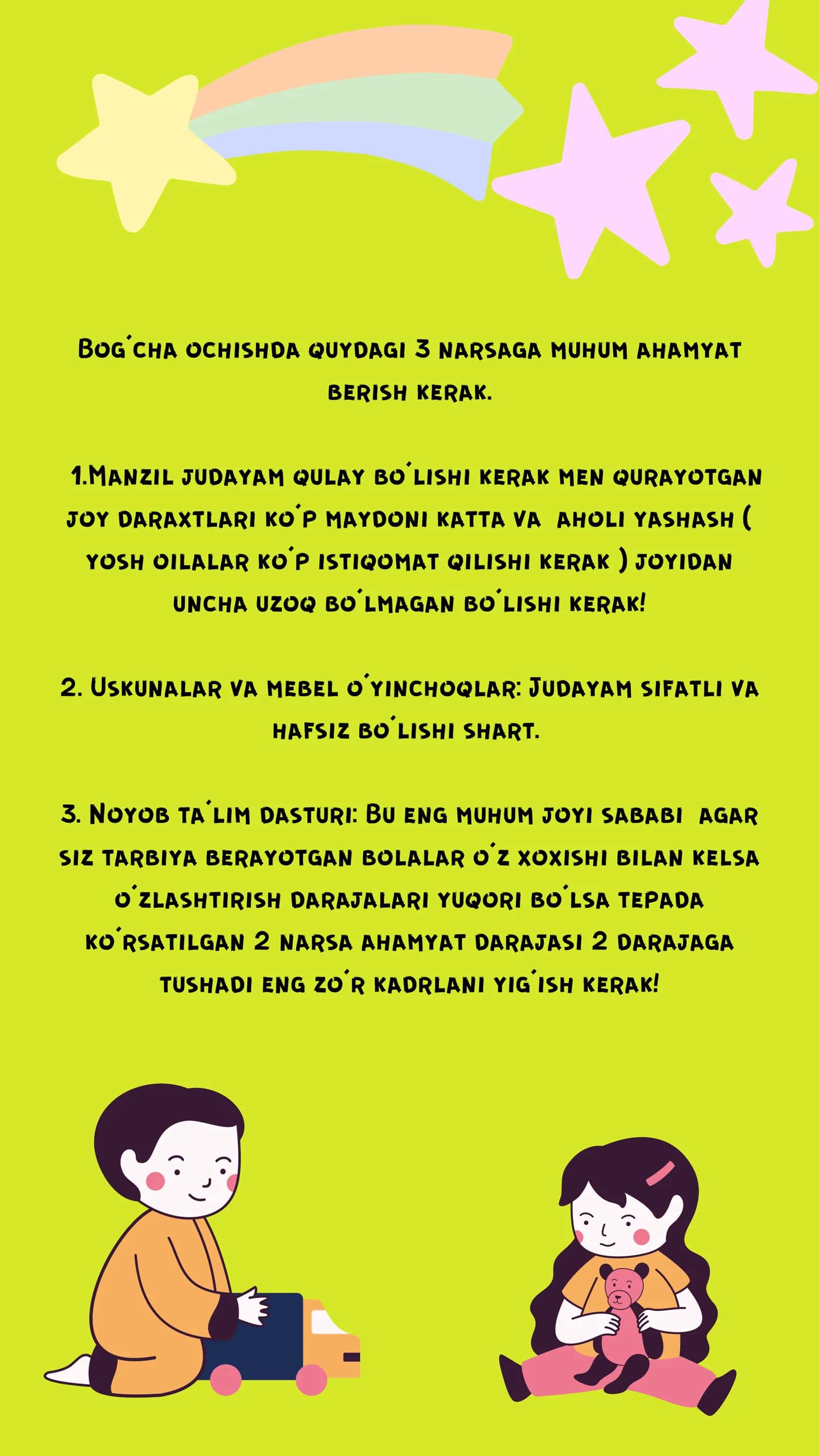 Orzuimdagi bolalar boģchasi 3