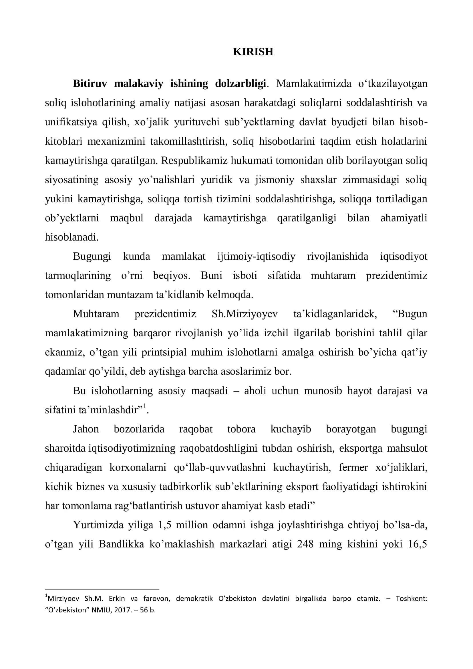 Moliya fakulteti malakaviy ishi 3