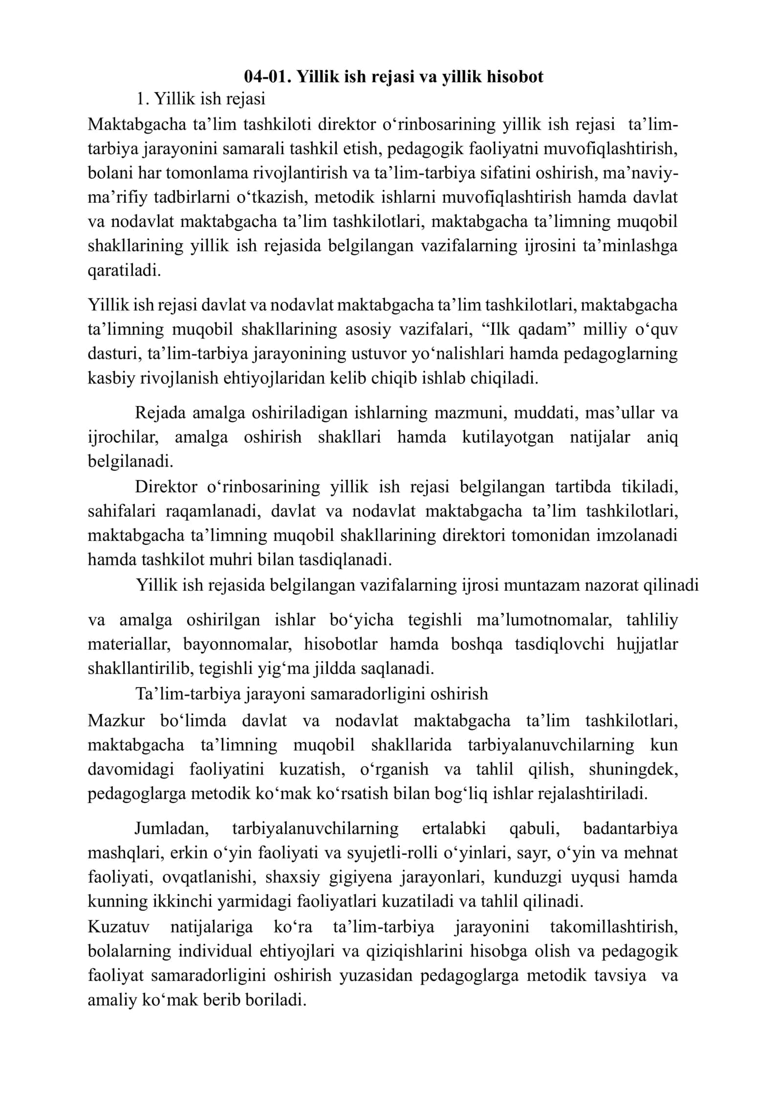MTT DIREKTOR O'RINBOSARI YILLIK ISH REJASI VA HISOBOTI 2026-2027 3