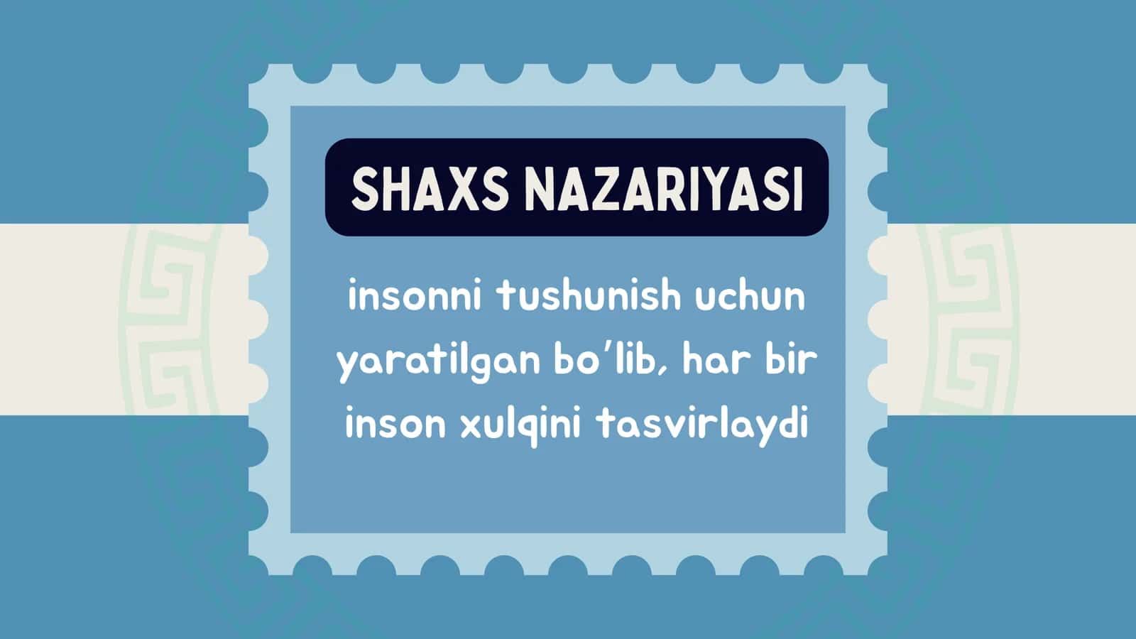 CHET EL PSIXALOGIYASIDA SHAXS NAZARIYASI 3