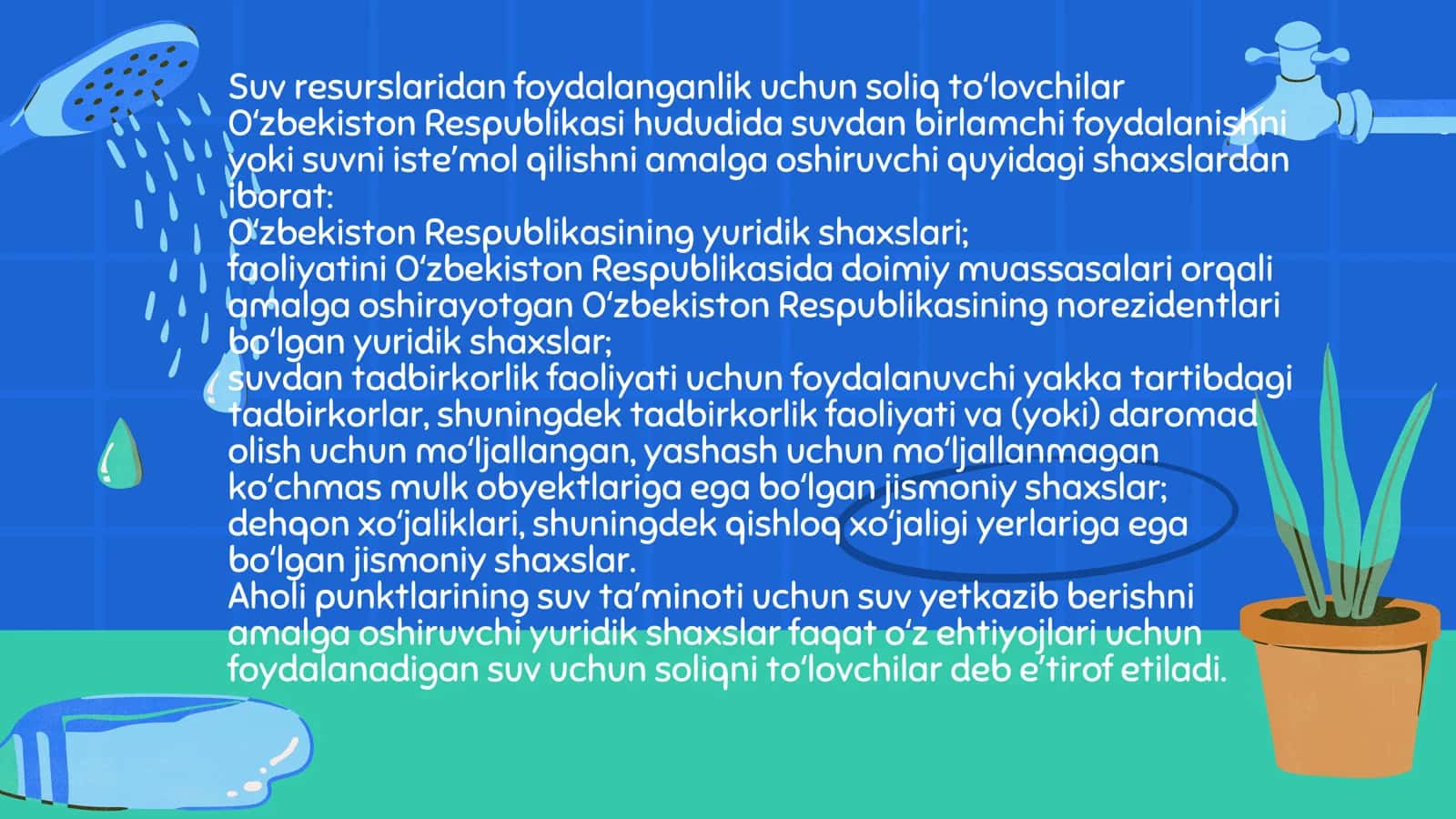 Suv Resurslaridan Foydalanlik uchun Soliq 3