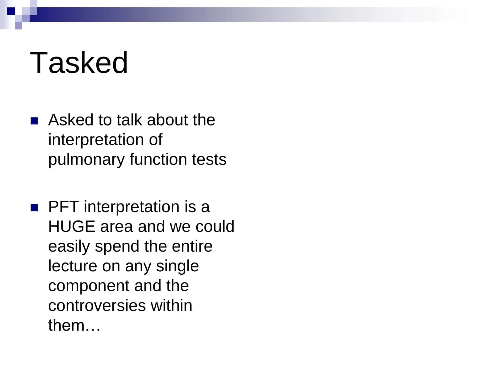 Basic approach to PFT interpretation 3