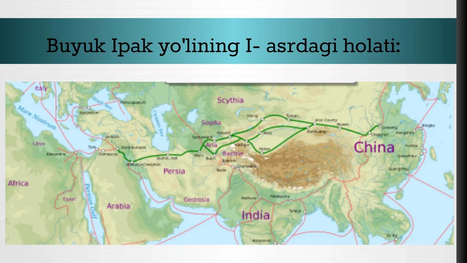 Buyuk Ipak yo'lining paydo bo'lishi. 3