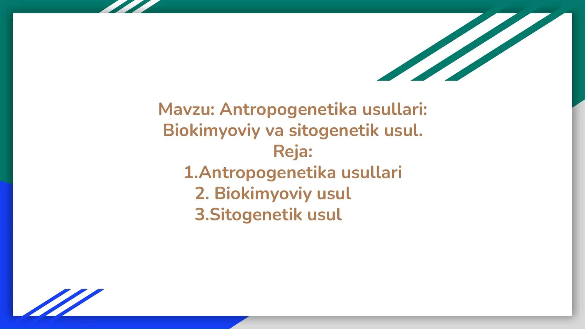 Antropogenetika usullari 3