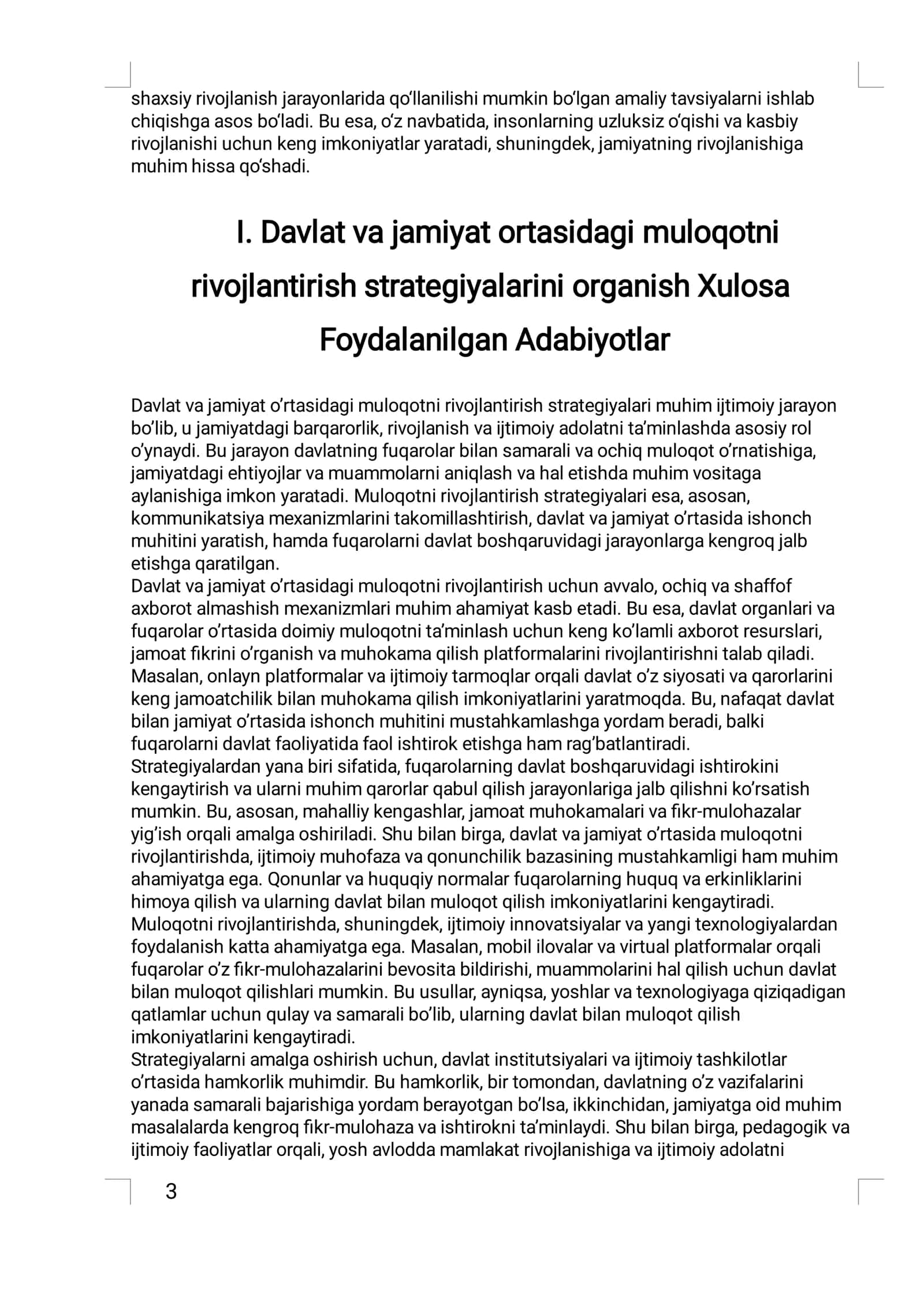 O'ZBEKISTON RESPUBLIKASI OLIY TA'LIM FAN VA INNOVATSIYA VAZIRLIGI ANDIJON DAVLAT UNIVERSITETI MUSTAQIL ISH 3