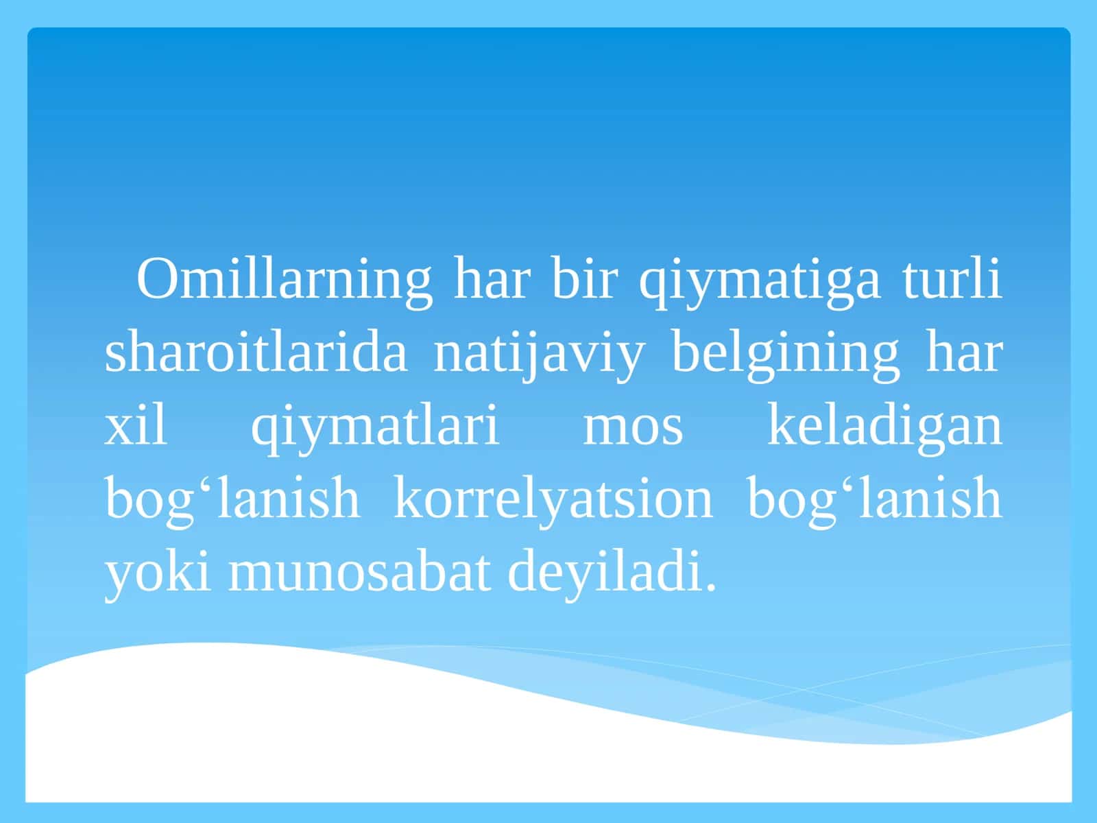 JUFT KORRELYATSION 3