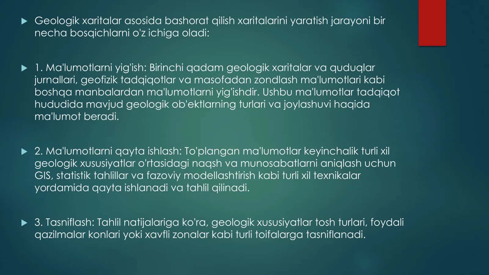 GEOLOGIK XARITALAR ASOSIDA BASHORAT XARITALARINI TUZISH 3