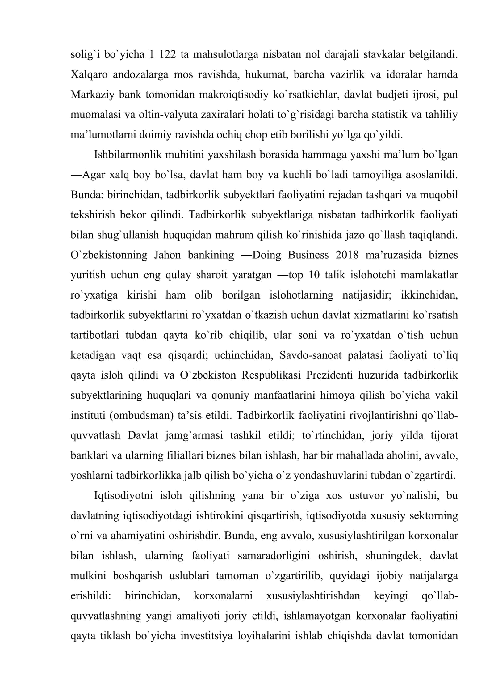 O`zbekistonda iqtisodiy islohotlarning strategik maqsadlari va taraqqiyotining yangi bosqichi 3