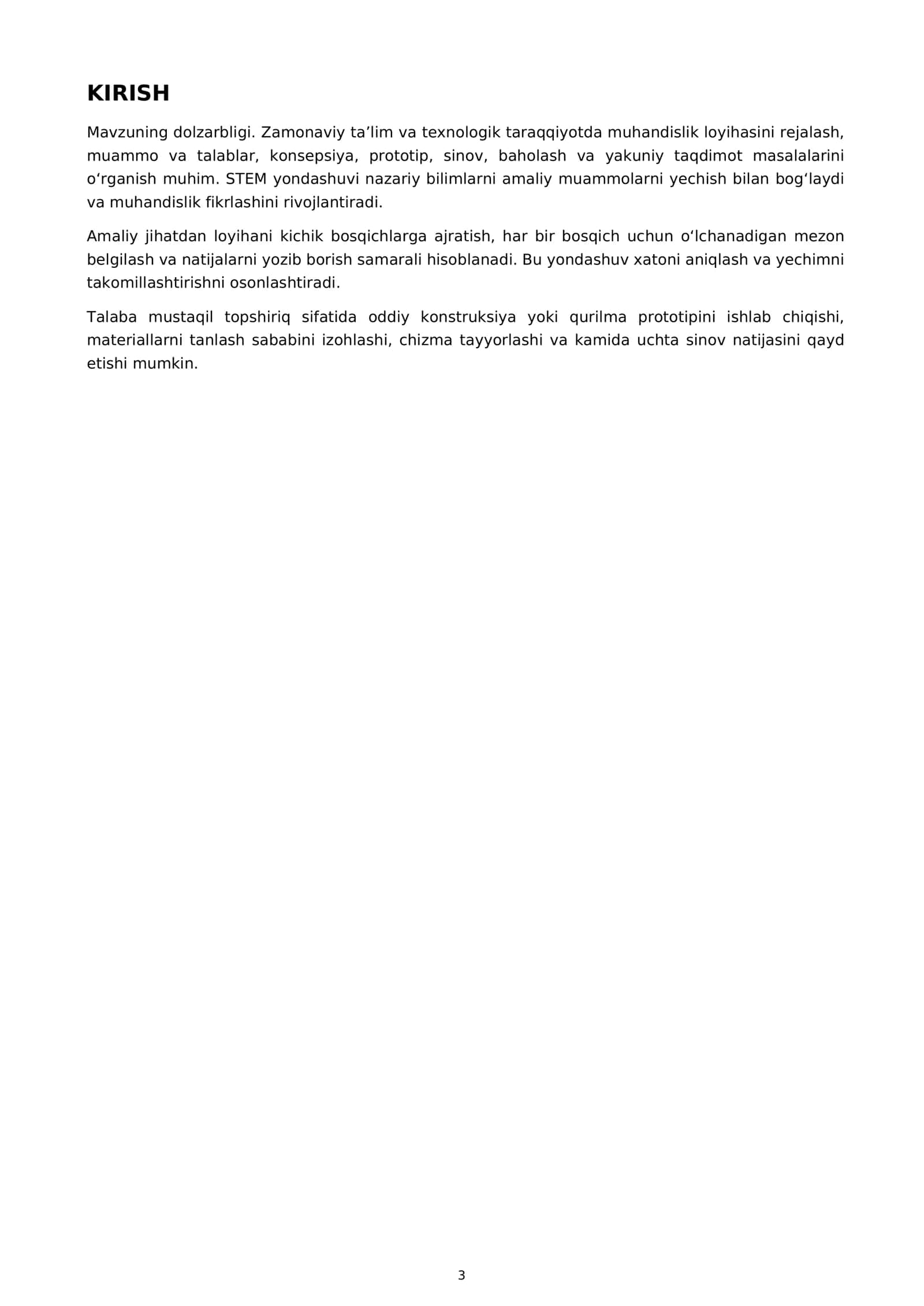 MUHANDISLIK LOYIHASI 3