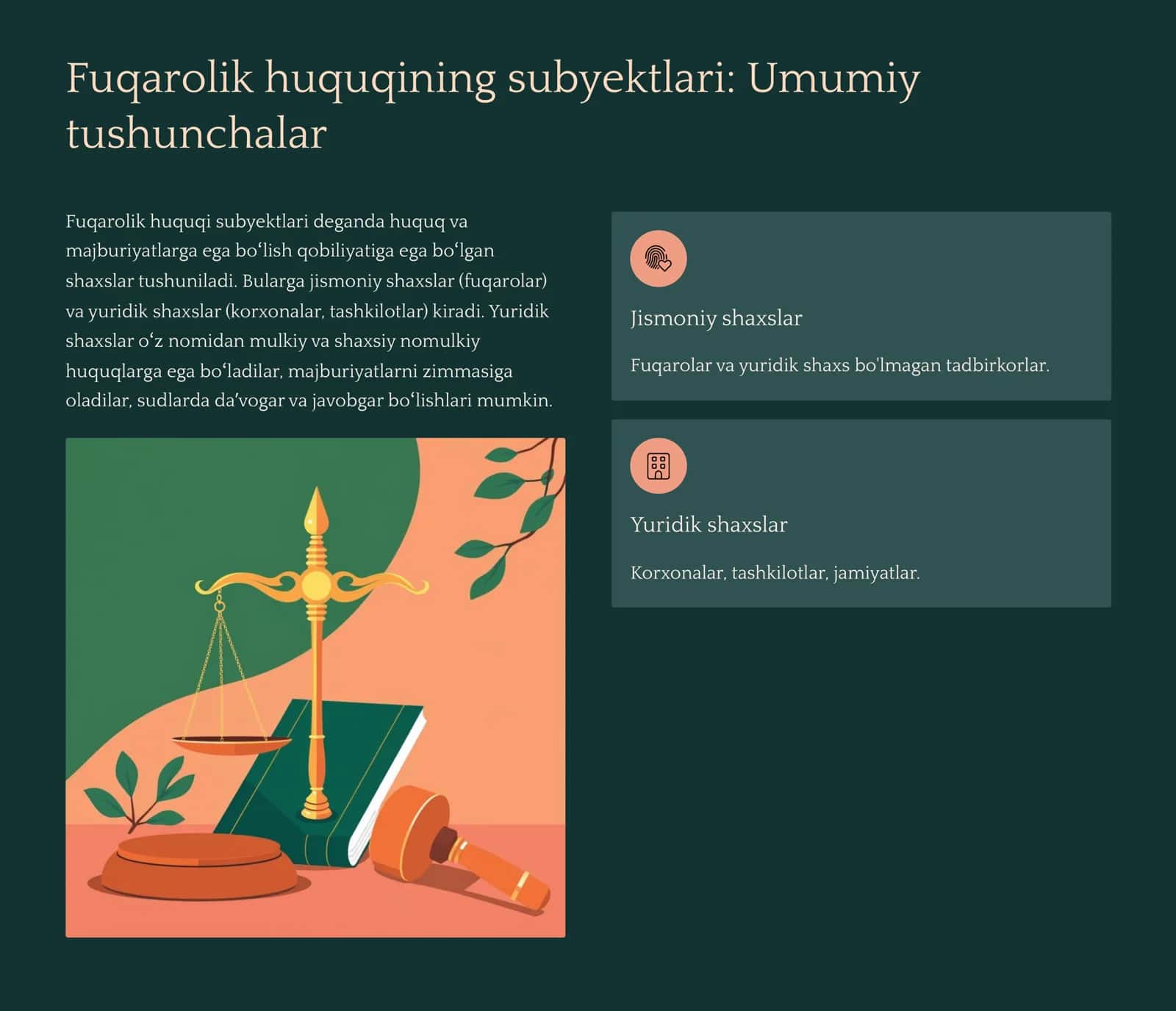 Mas¾uliyati cheklangan jamiyat (MChJ) va aksiyadorlik jamiyati (AJ) Fuqarolik huquqi subyektlari sifatida 3