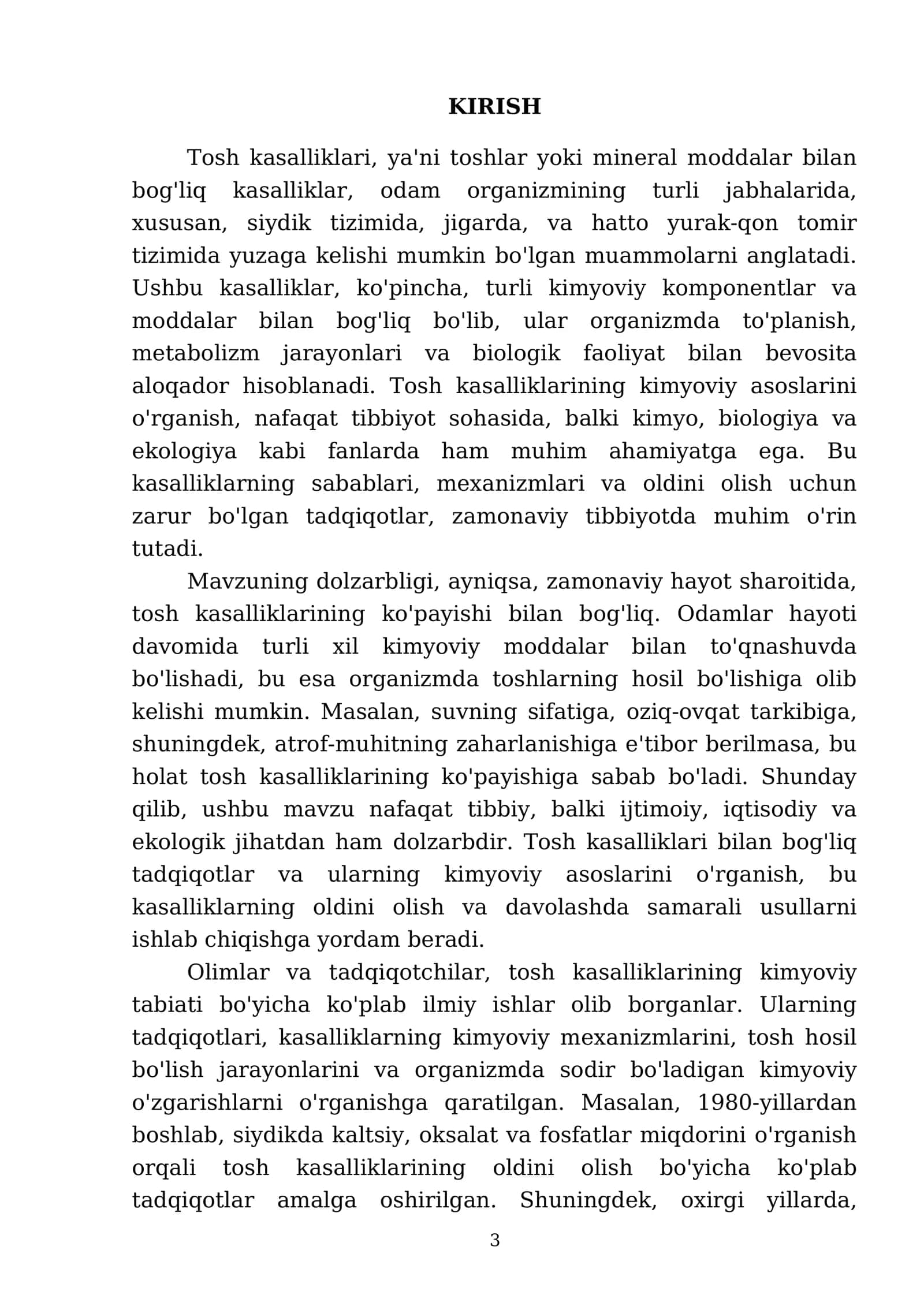 Tosh kasalliklarining kimyoviy asoslari 3