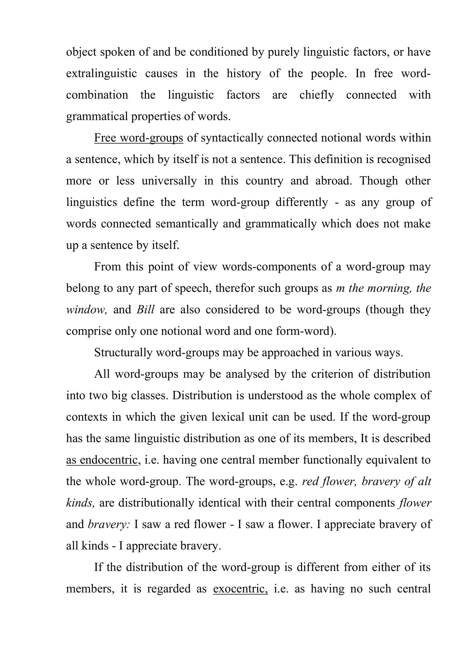 Free word-groups 3