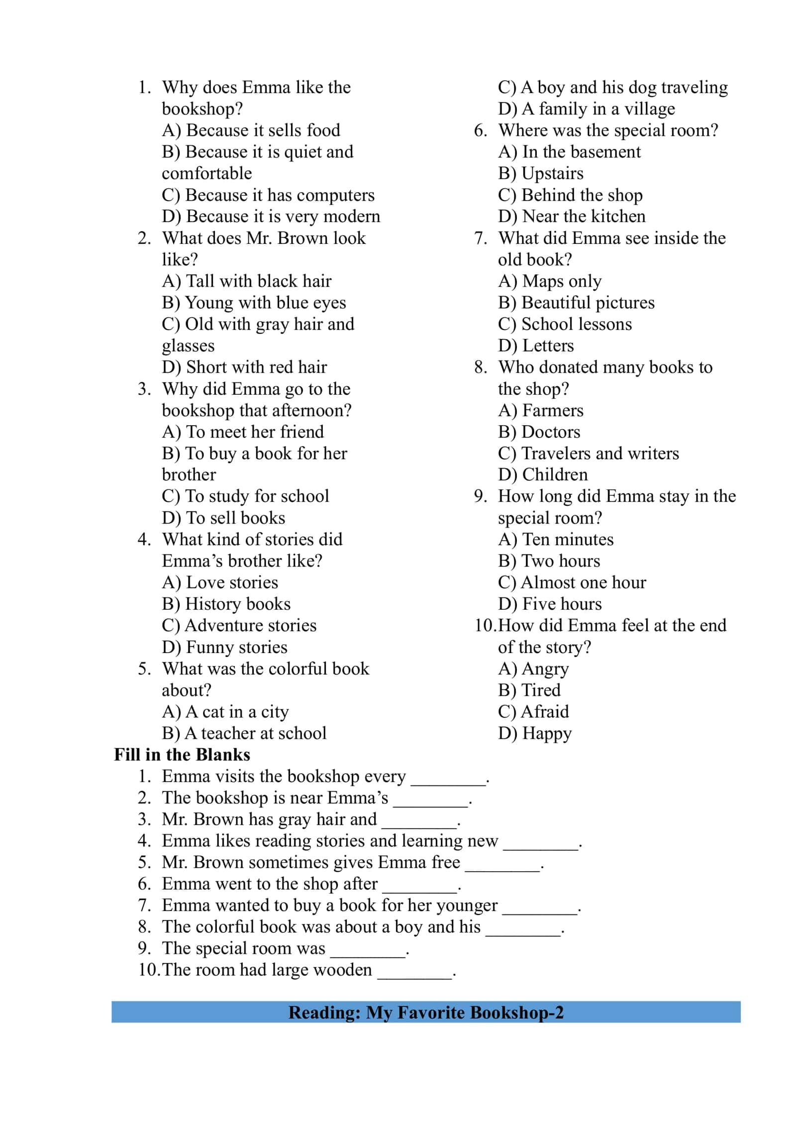 Reach English Elementary A2 Reading Book 3