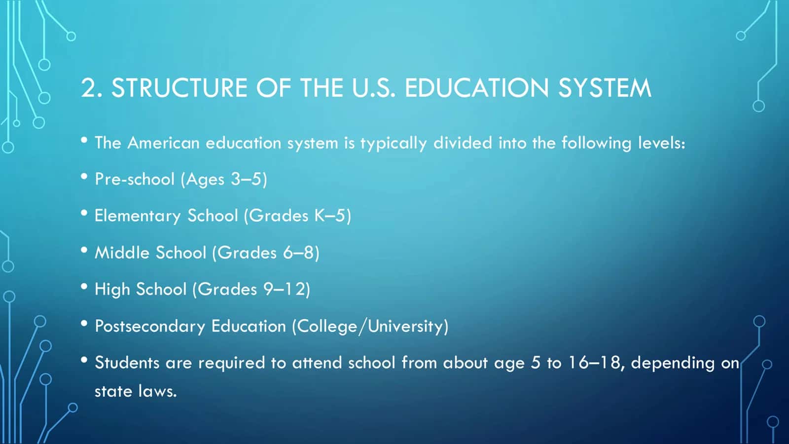 EDUCATION IN THE USA 3