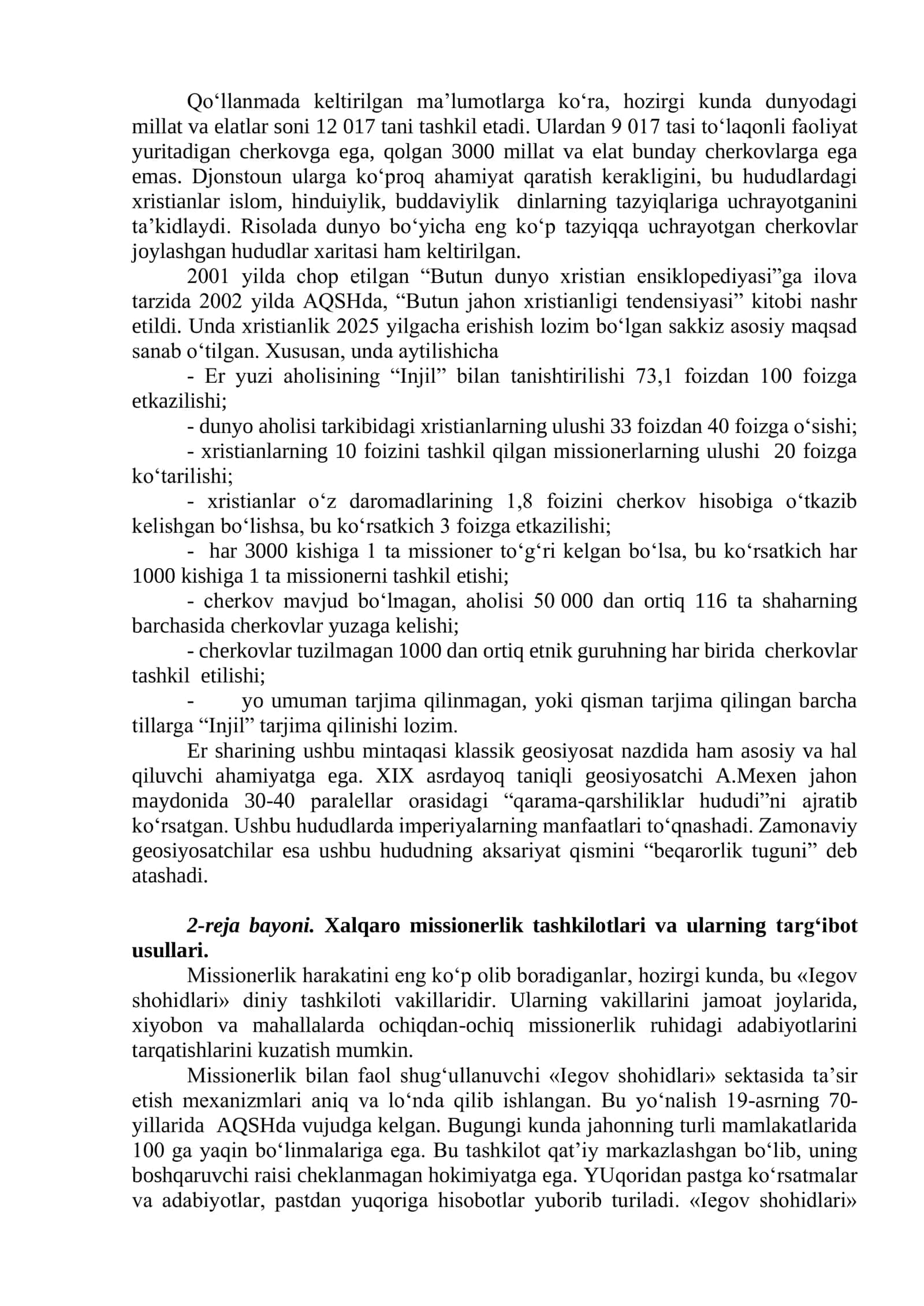 Missionerlik va prozelitizmning diniy e’tiqodni tanlashga salbiy ta’siri 3