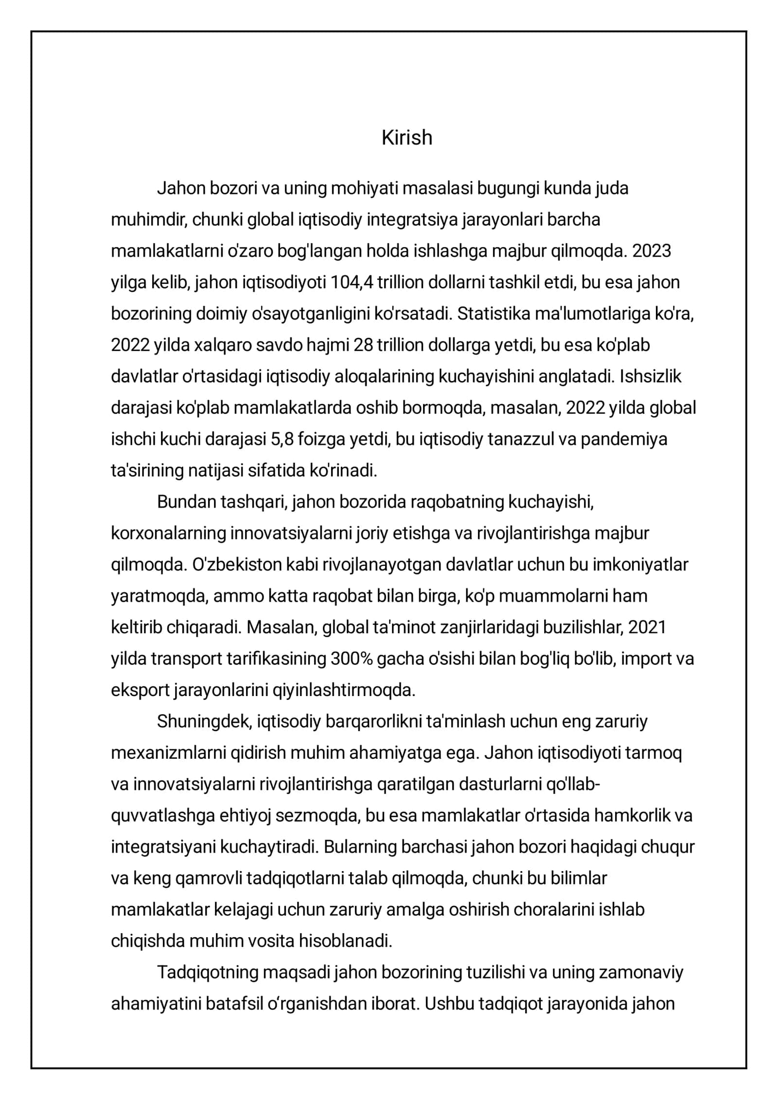 Jahon bozorining tarixi va rivojlanishi 3