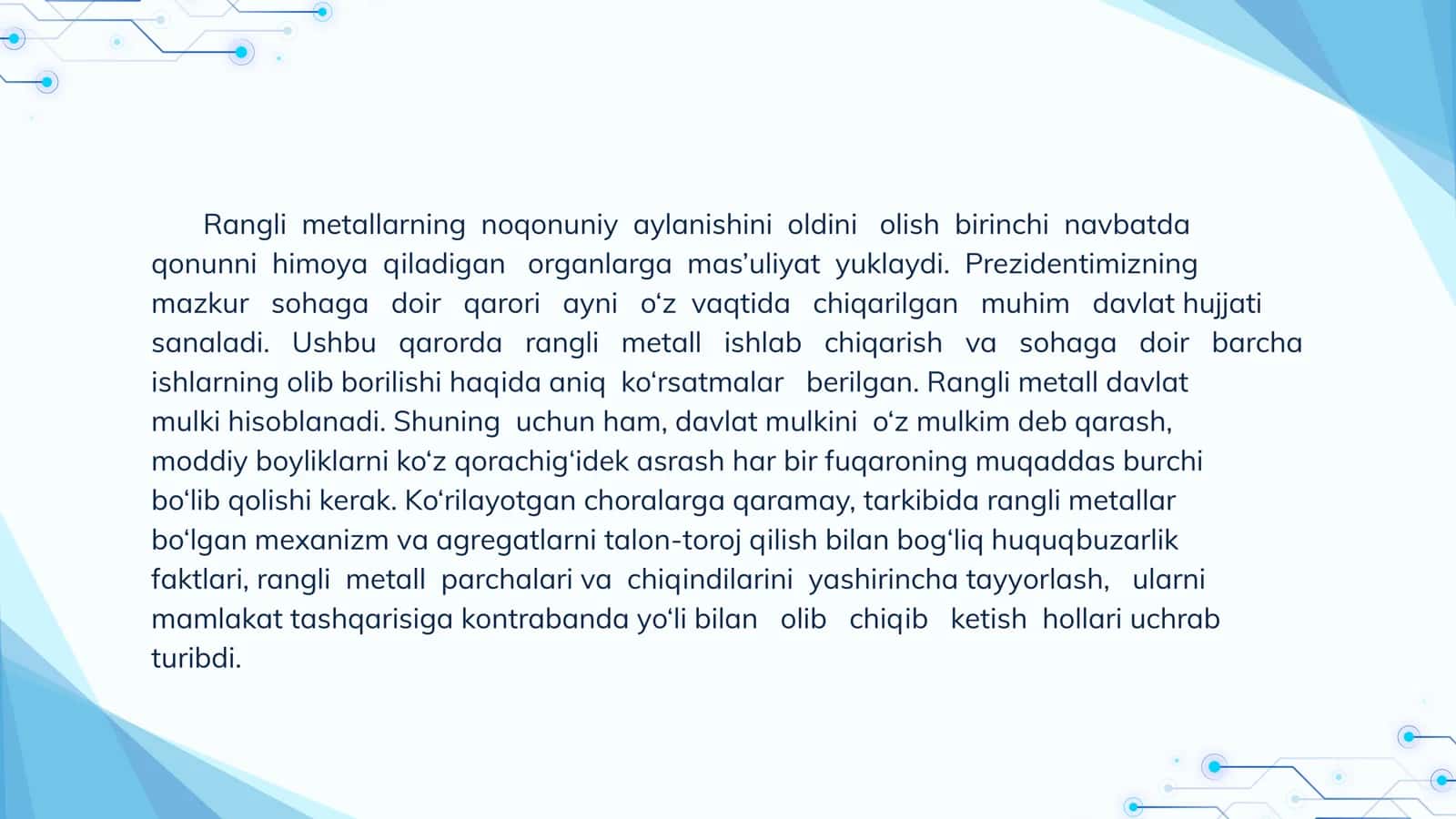 METAL TEMIR TERSAKLARINI YIG’ISHNI TASHKIL ETISH VA ULARGA BIRLAMCHI ISHLOV BERISH 3
