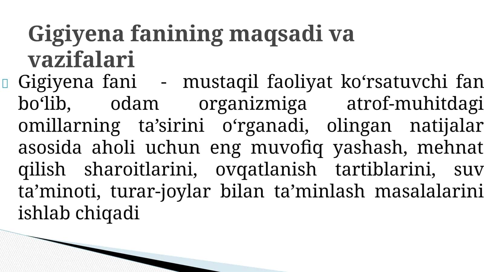 Zamonaviy gigiyena va uning tibbiyotdagi o’rni 3